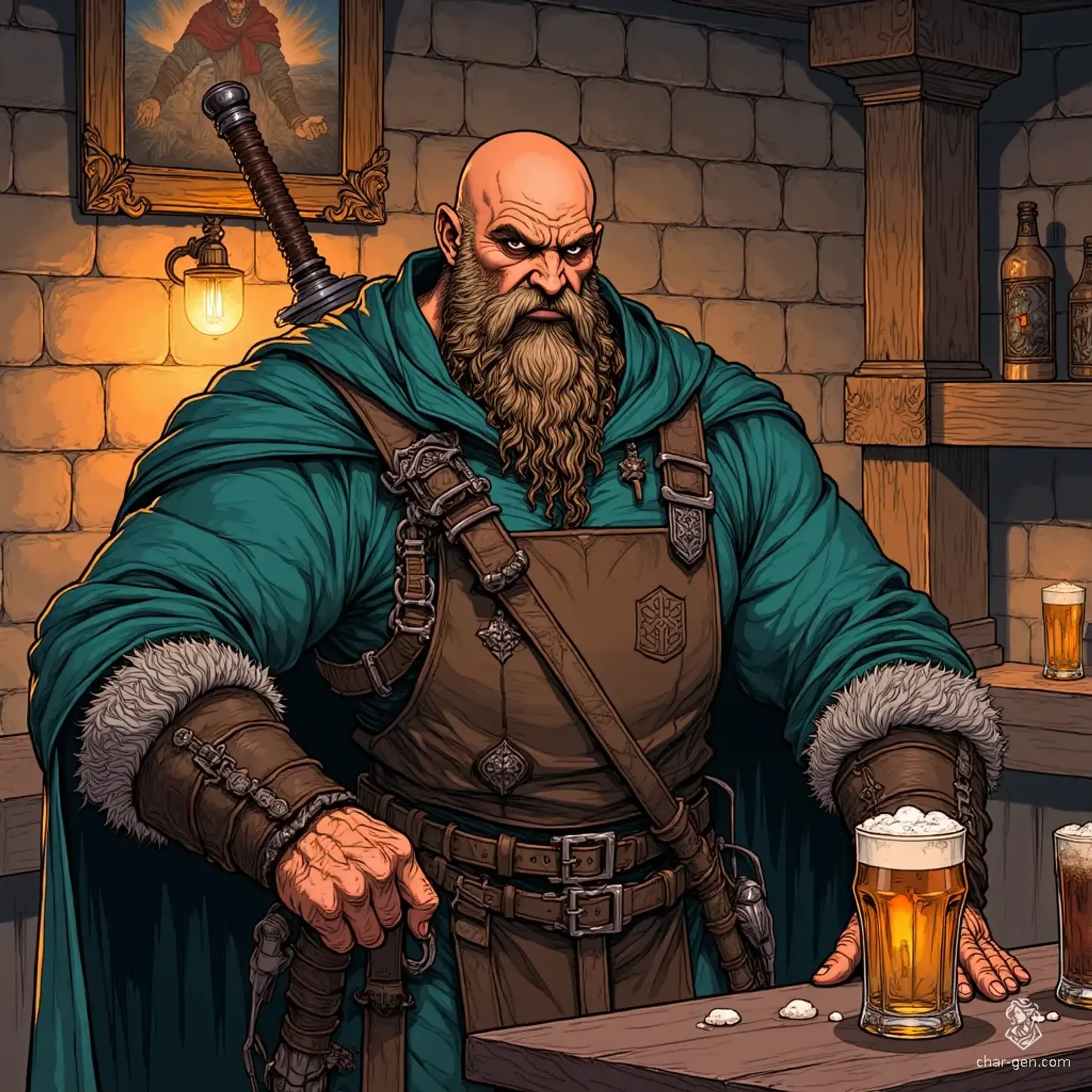 The Stout Anvil - AI-generated fantasy Tavern