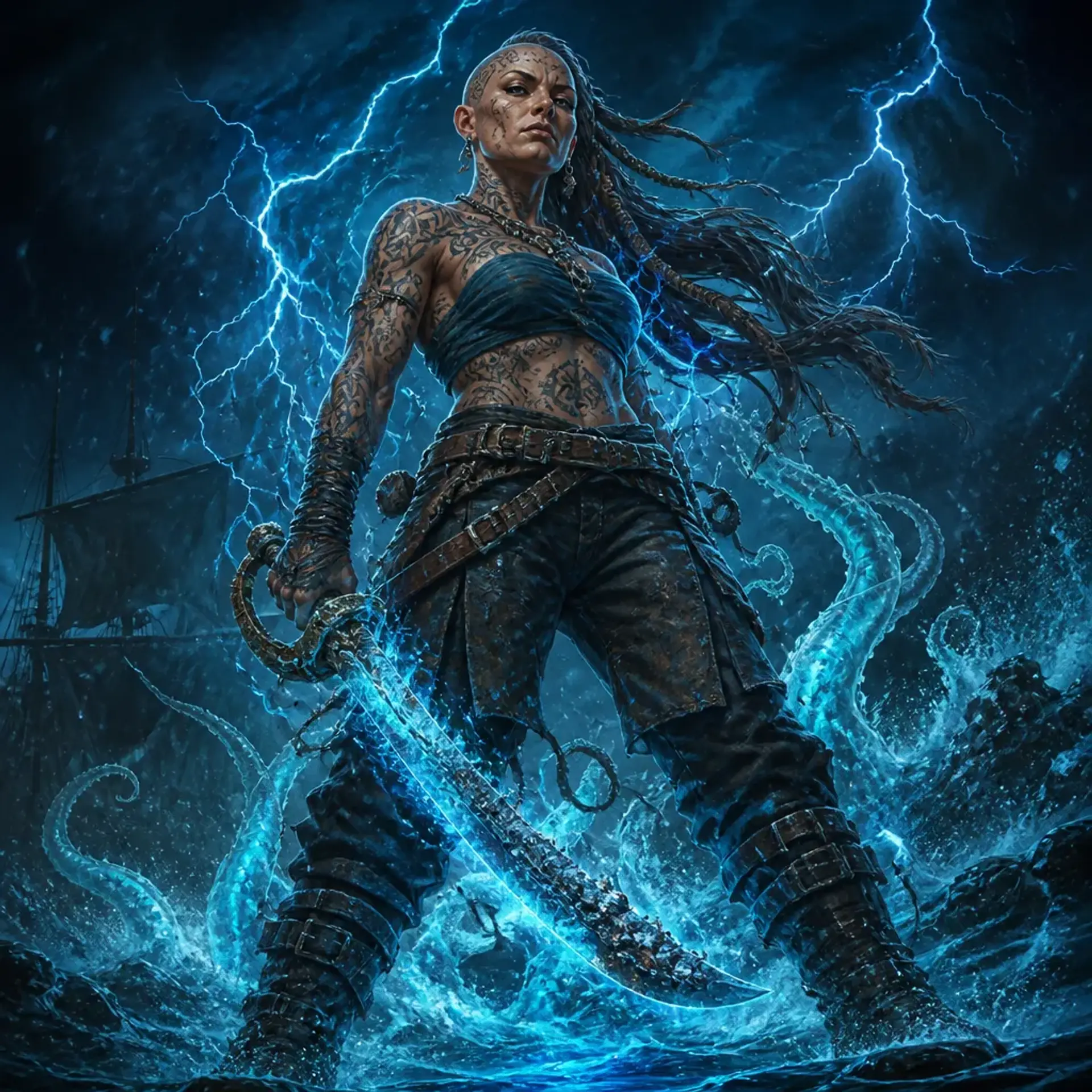 Captain Elara Vane - AI-generated fantasy Character