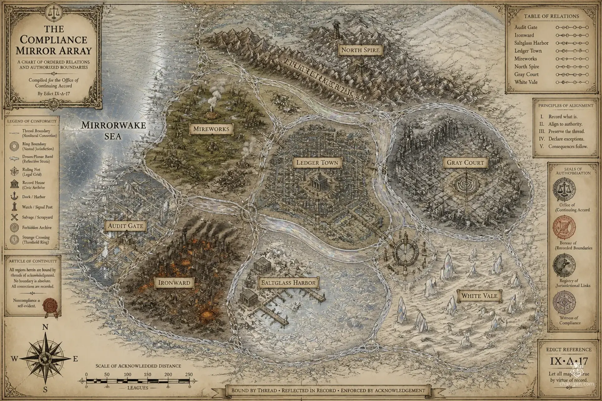 The Compliance Mirror Array - AI-generated fantasy World