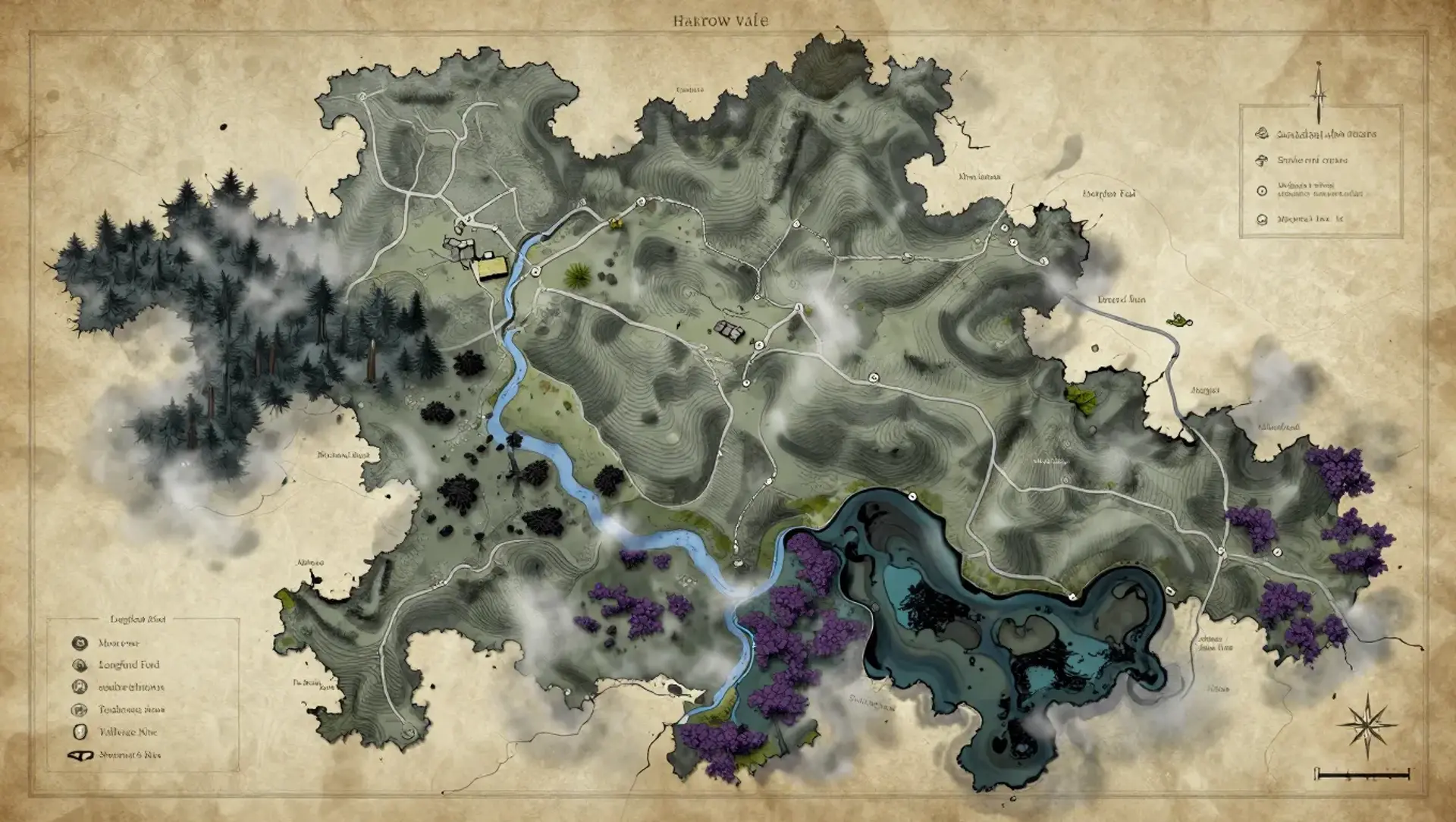Harrow Vale - AI-generated fantasy Region