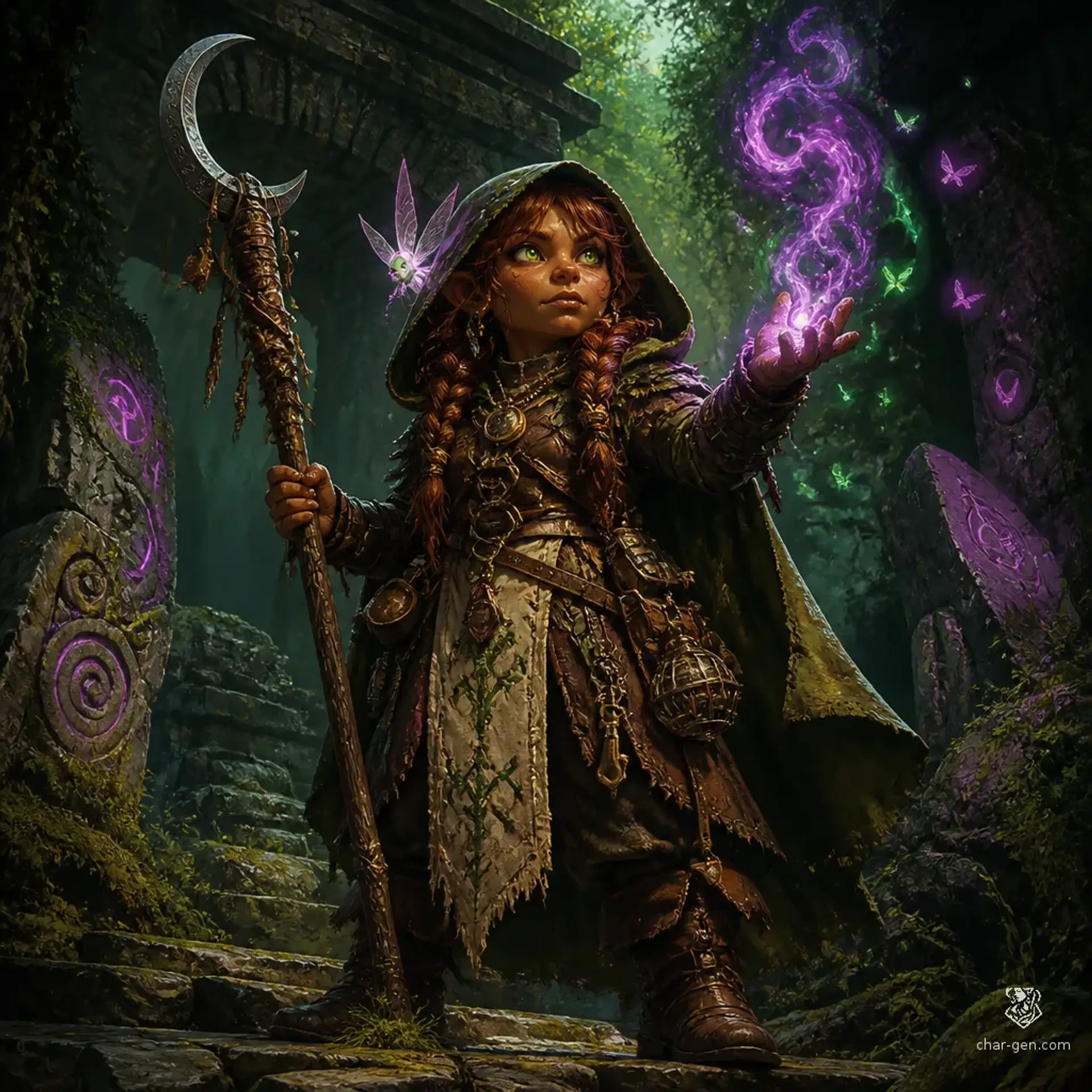 Eiluned Orbelin - AI-generated fantasy Character