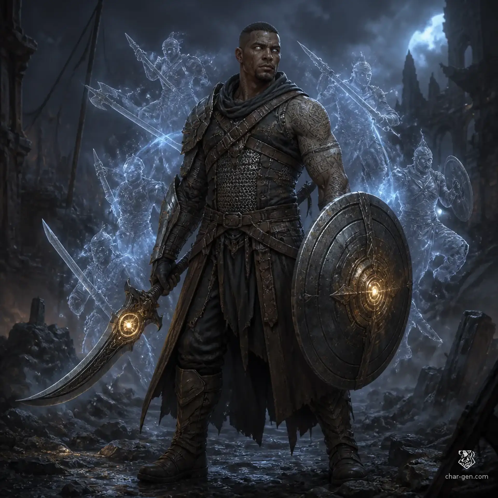 Korin Aulak - AI-generated fantasy Character