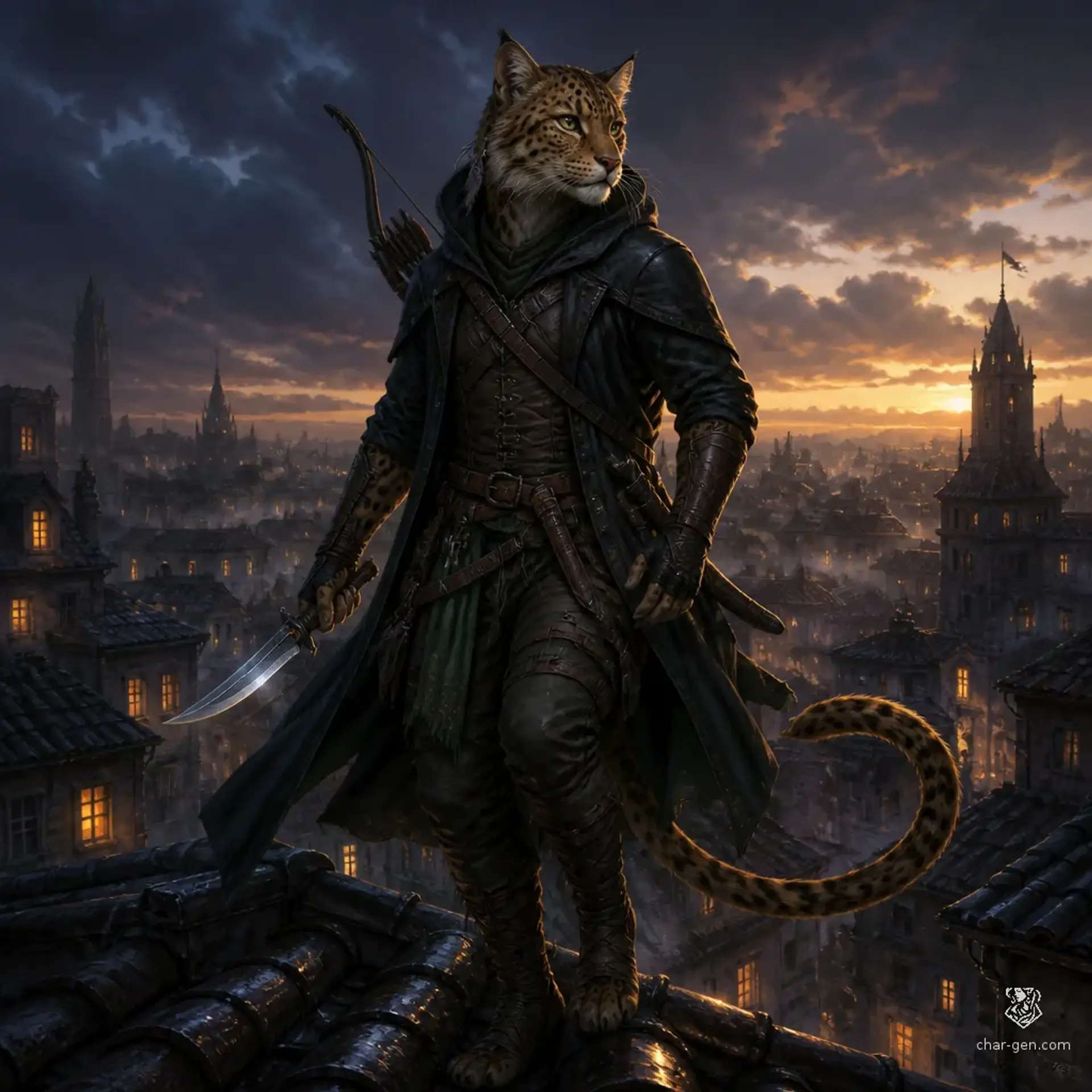 Hawk Feather - AI-generated fantasy Character