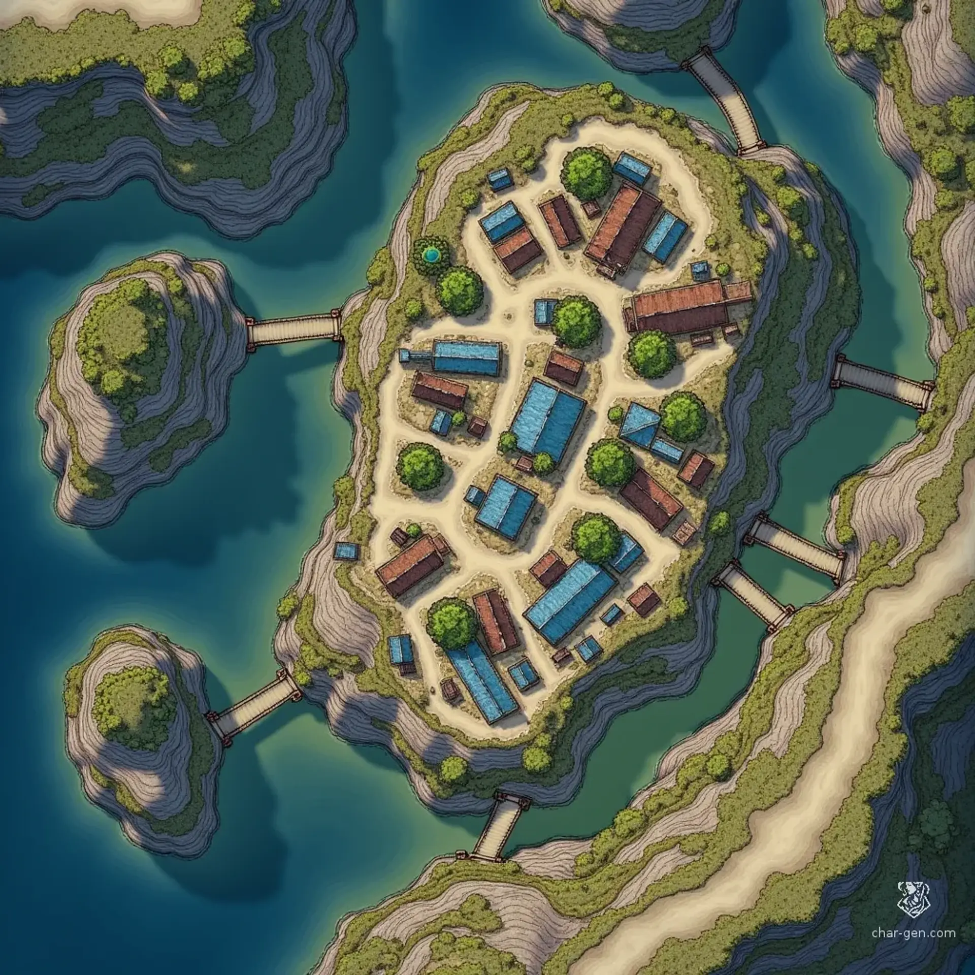 Ironpeak - AI-generated fantasy Settlement