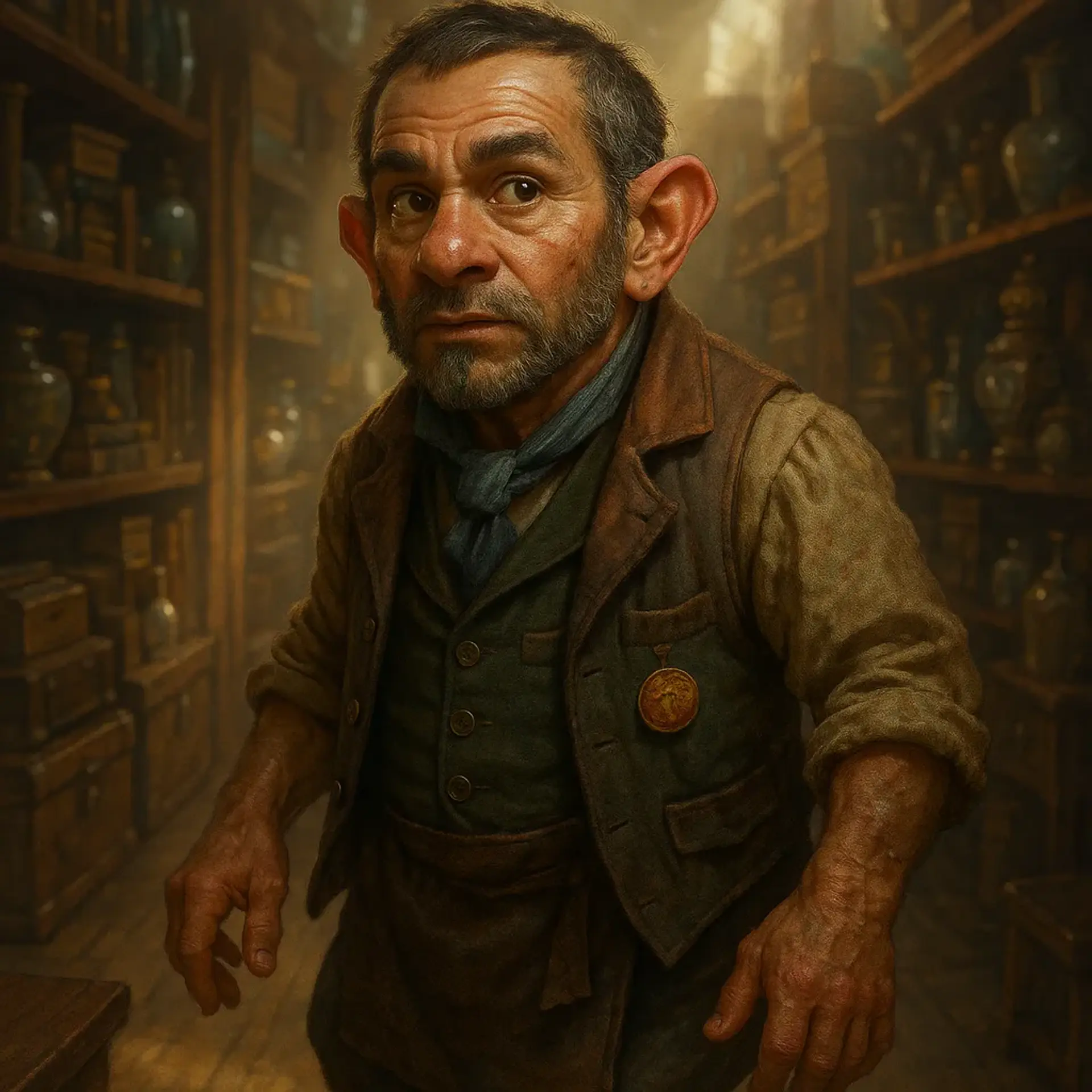 Bramblewise 'Bran' Nettlesnout - AI-generated fantasy NPC