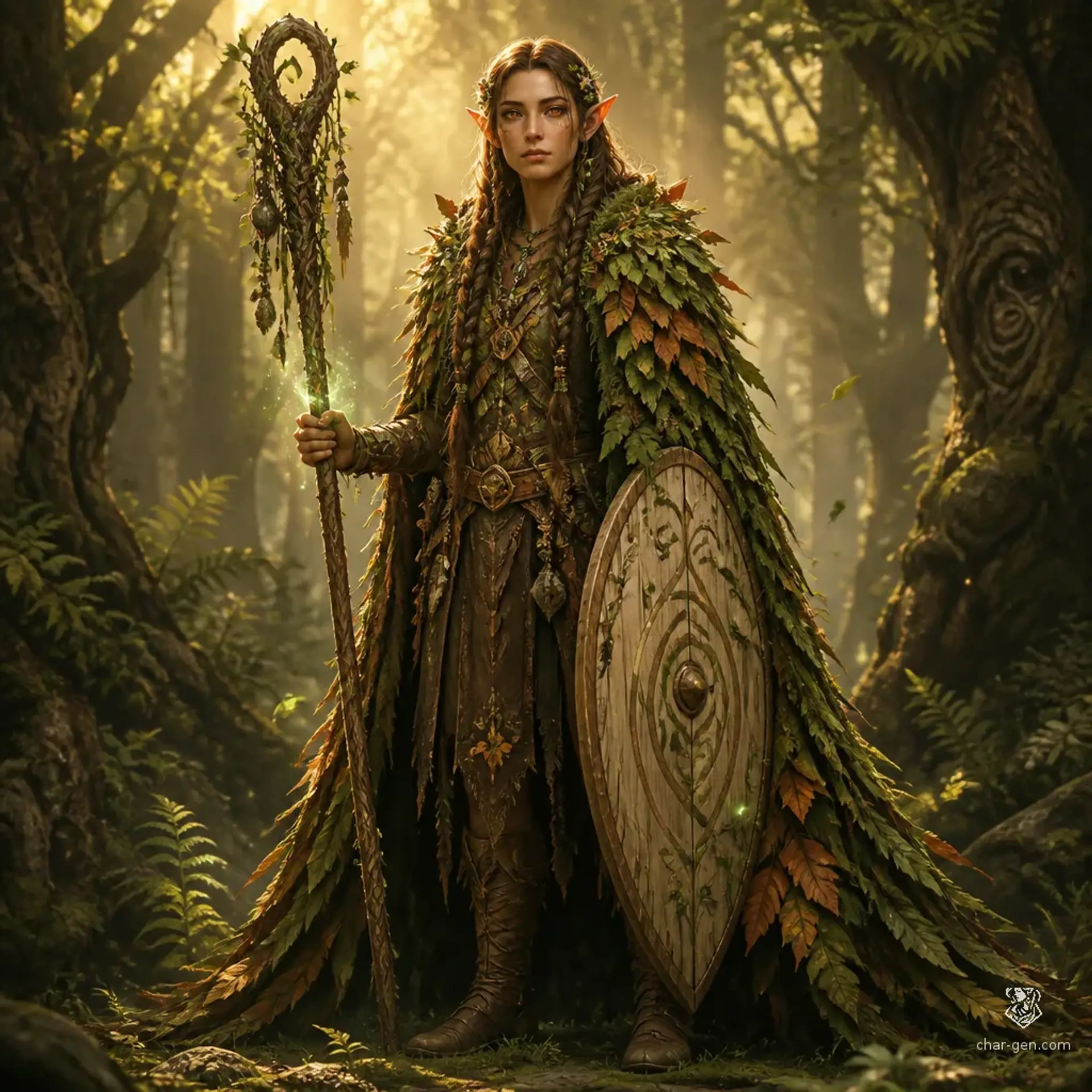 Letharel Mosswhisper - AI-generated fantasy Character