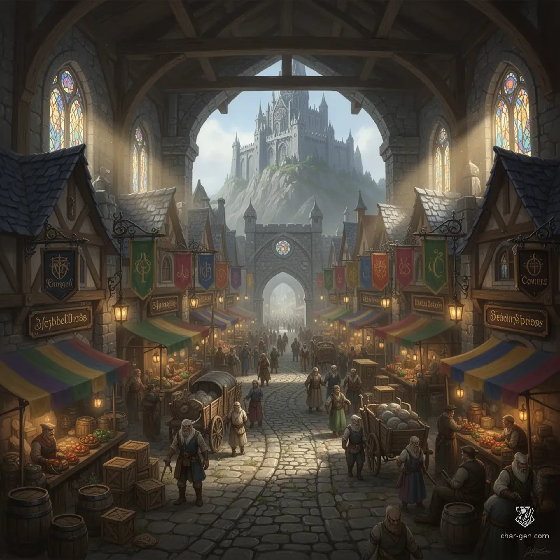 Highdell Cross - AI-generated fantasy Settlement