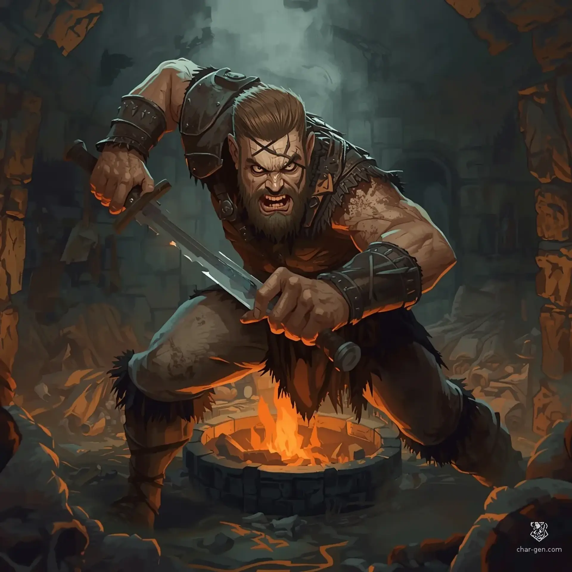 Black-Rock Bandit - AI-generated fantasy Monster
