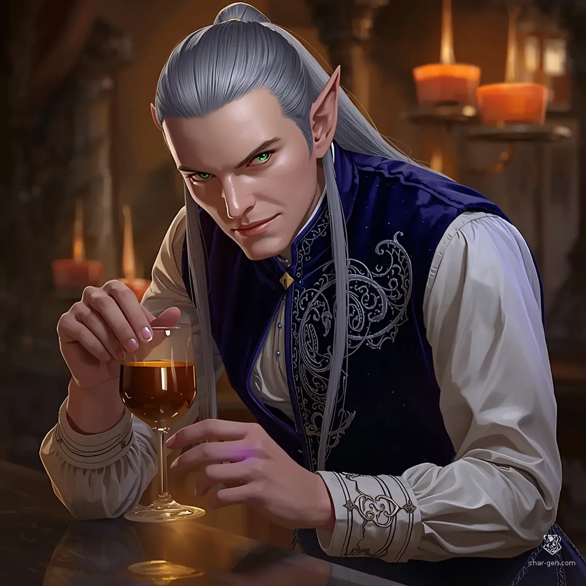 The Argent Atrium - AI-generated fantasy Tavern