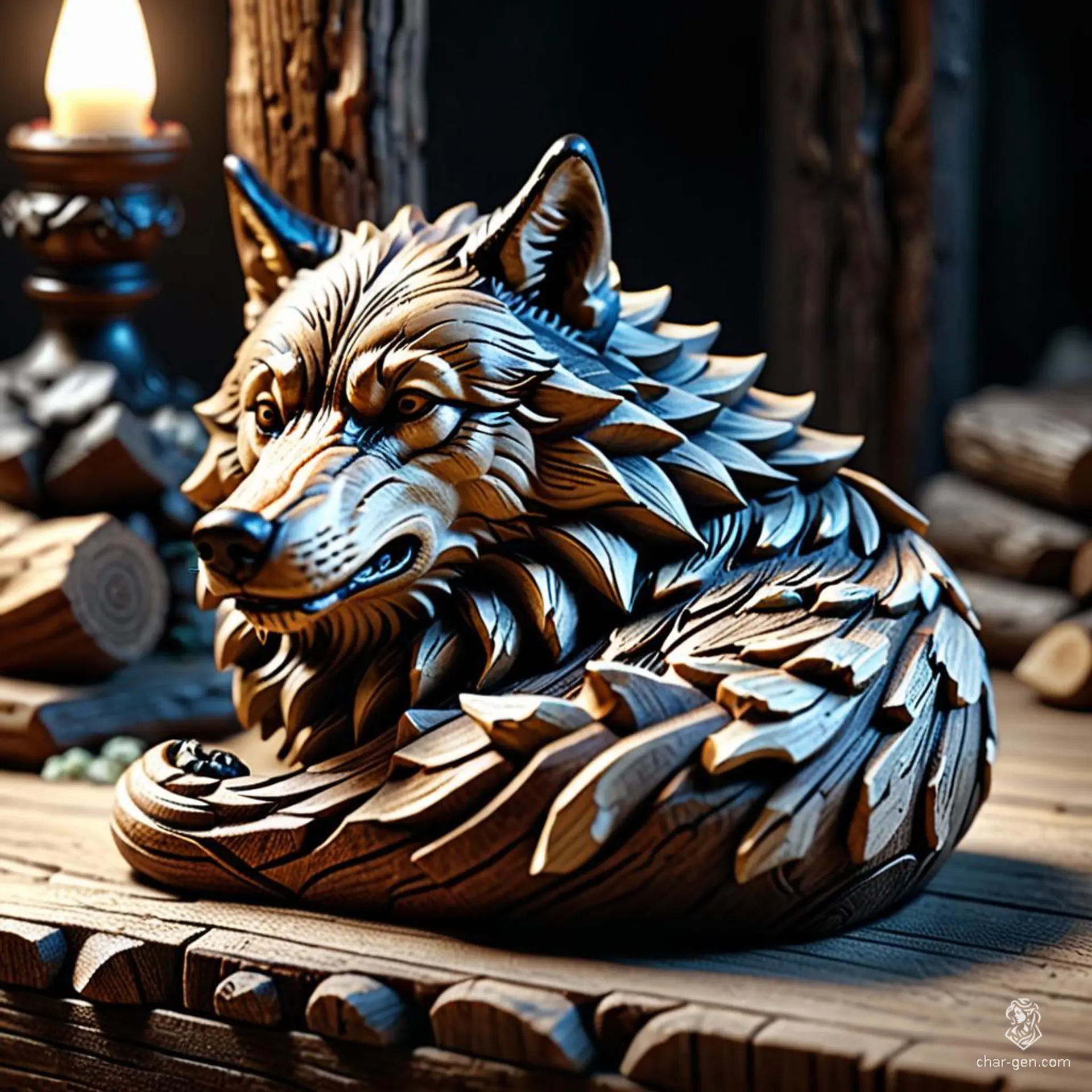 The Stone Wolf is a mesmerizing wooden figurine, intricately carved to depict a slumbering wolf. Said to embody the spirit of tranquility, it grants peace to those who keep it nearby, warding off nightmares and inviting restful dreams with its serene presence.