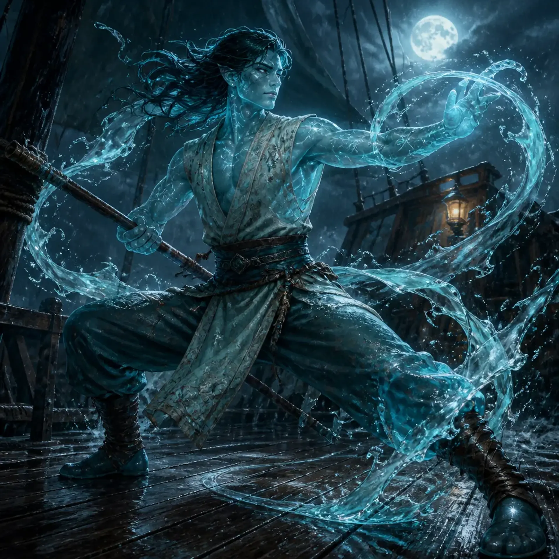 Caspian Deep Vane - AI-generated fantasy Character