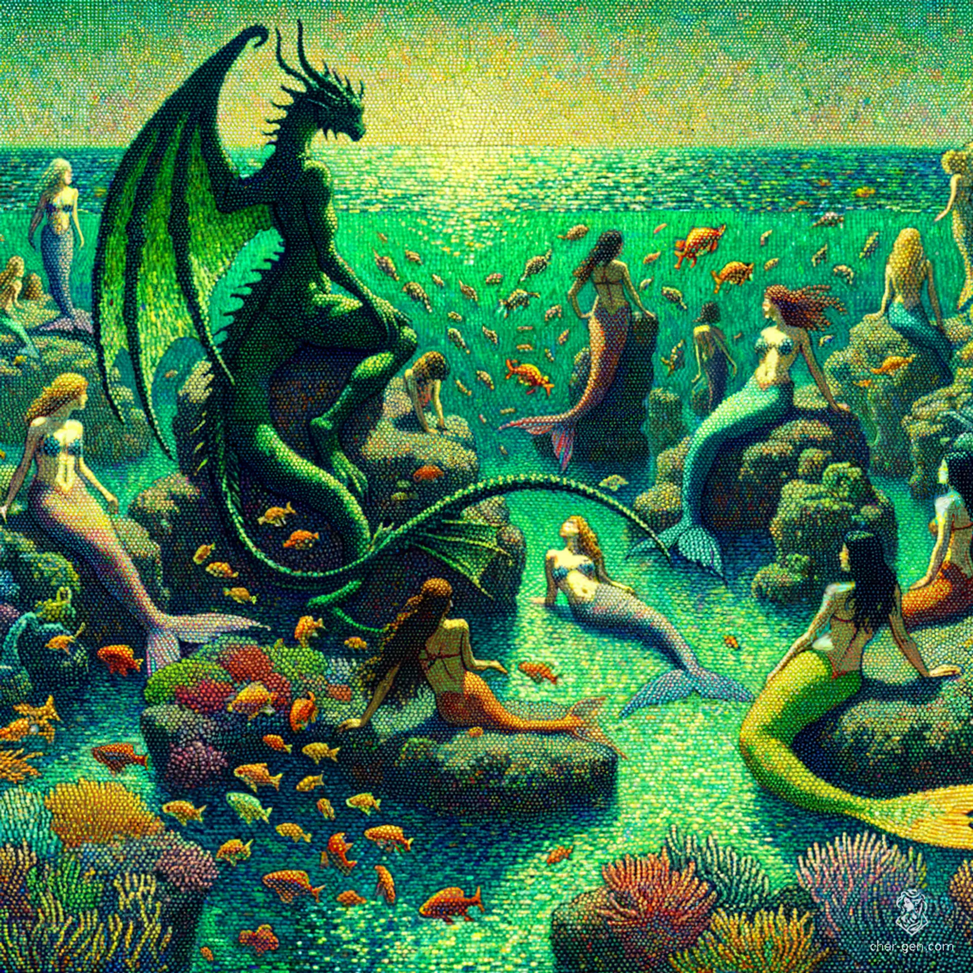An enormous, fierce adult dragon with dark green scales, a muscular frame, and powerful green wings, towering 1.5 times larger than typical dragons, instills terror with its imposing presence and formidable strength.
