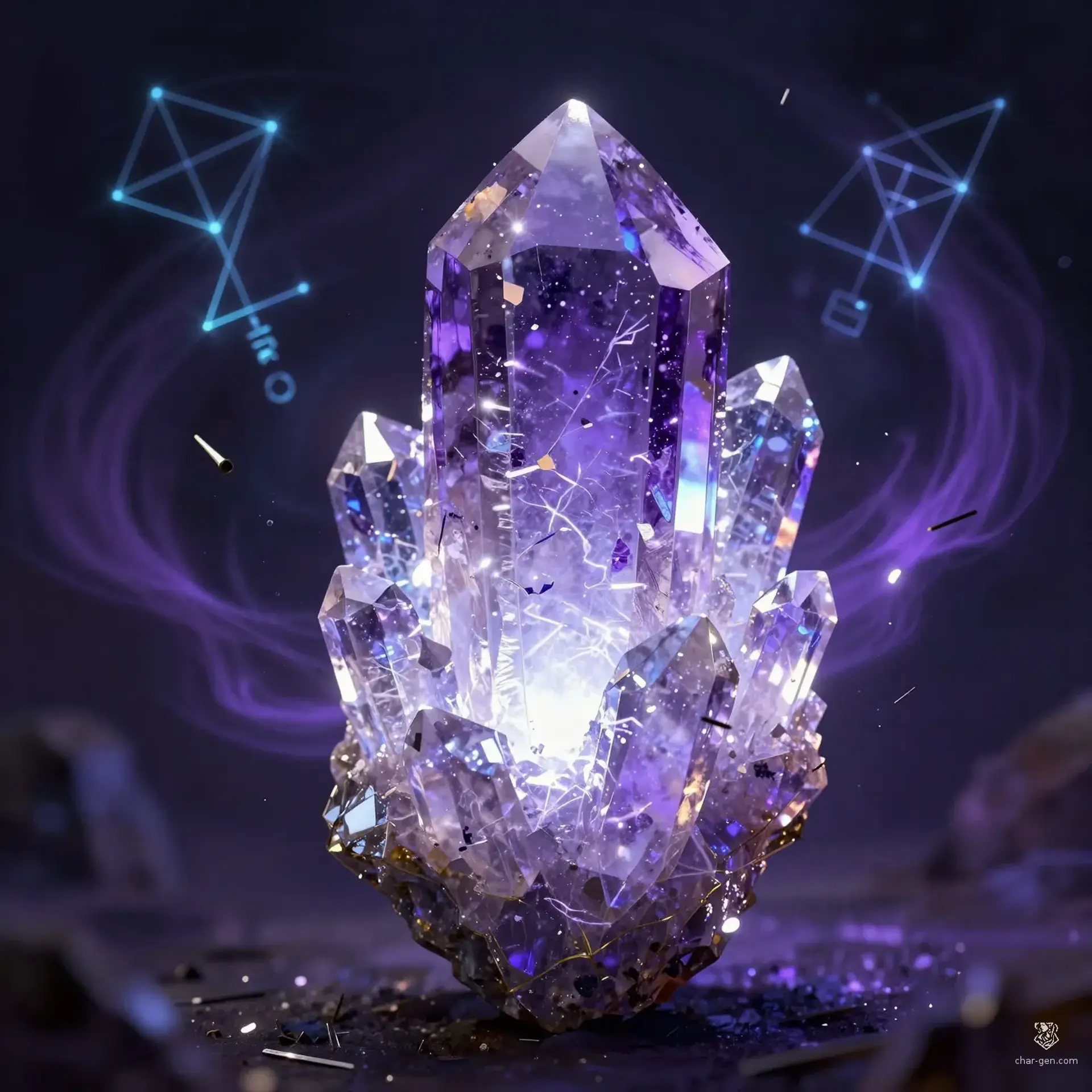 Crystallized Arcane Epiphany - AI-generated fantasy Magic Item
