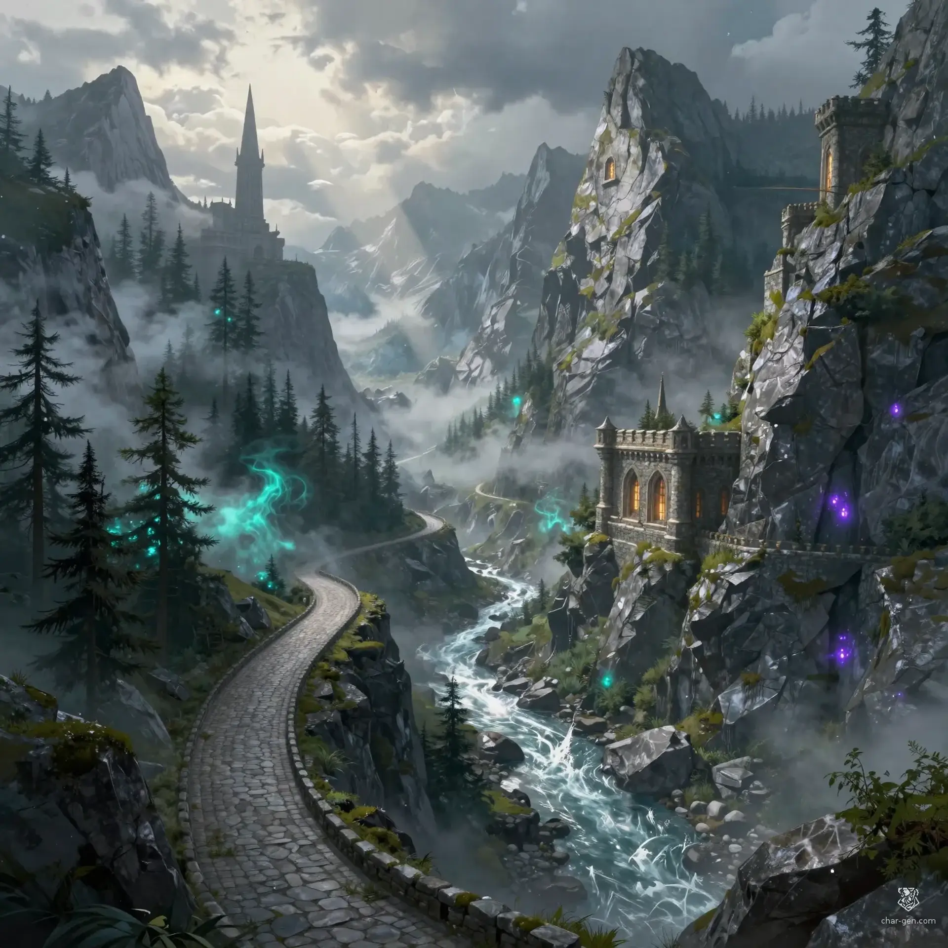 The Sunder-Wilds - AI-generated fantasy Region