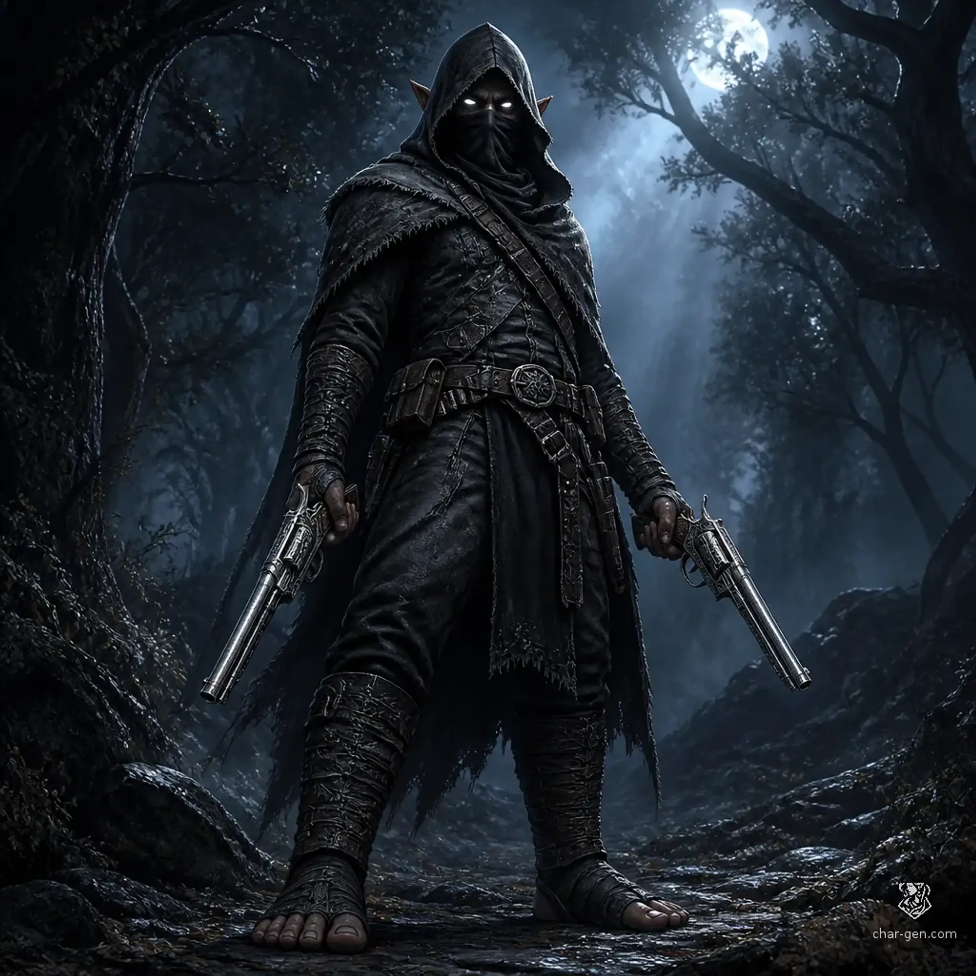 Kaelen 'Six' Tallman - AI-generated fantasy Character