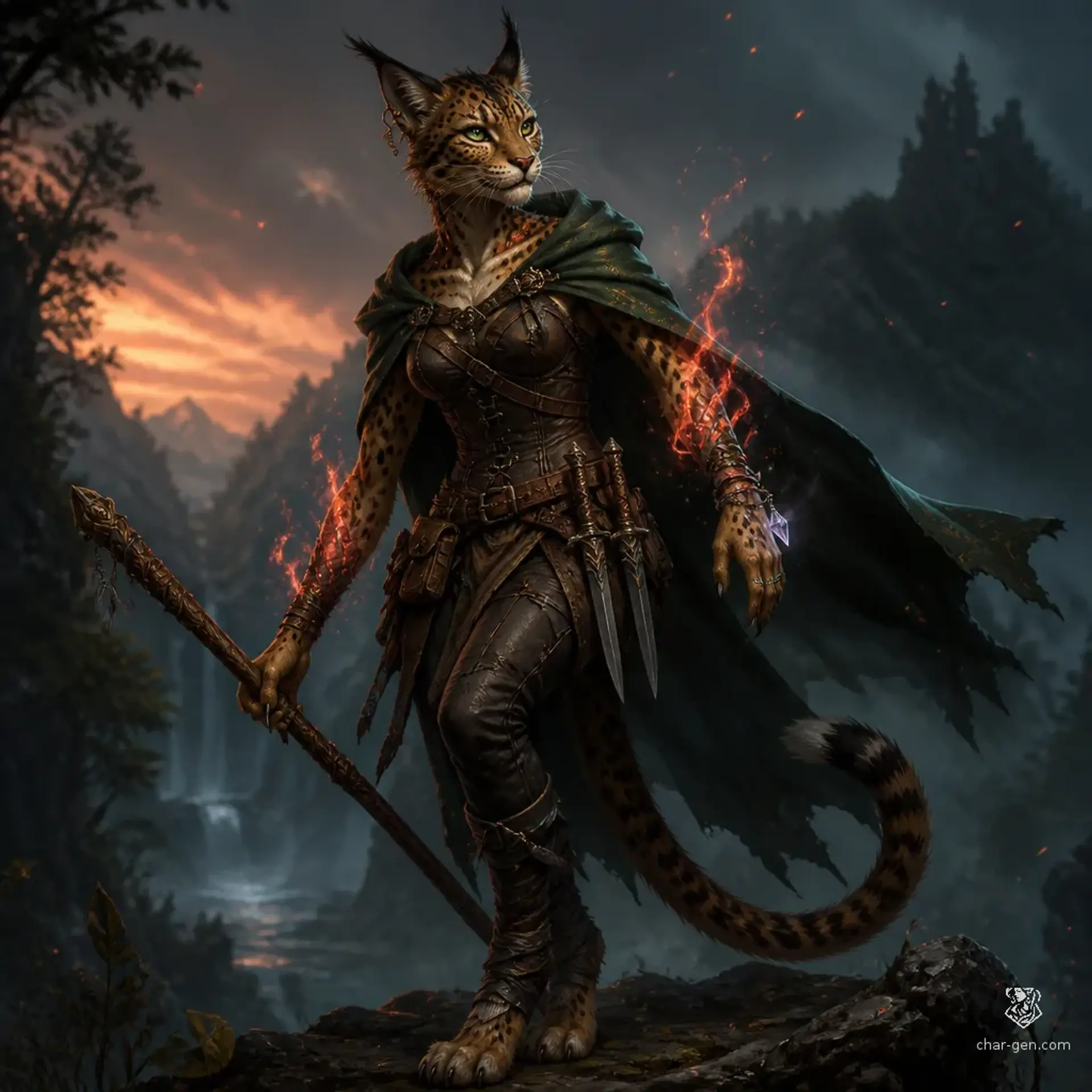 Nyxara Ashclaw - AI-generated fantasy Character