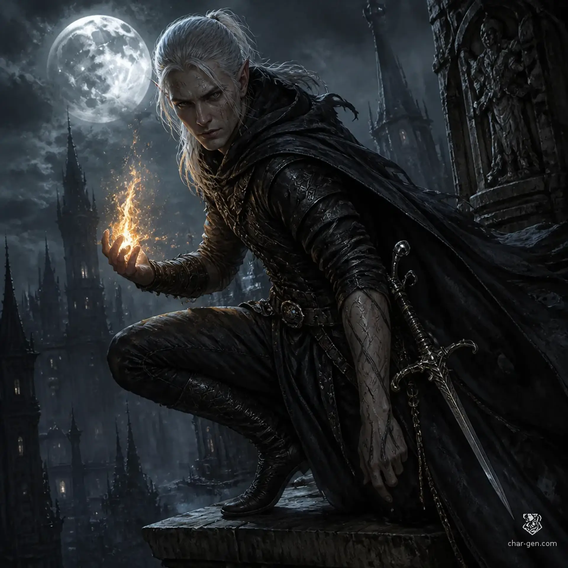 Vaelith Thorne - AI-generated fantasy Character