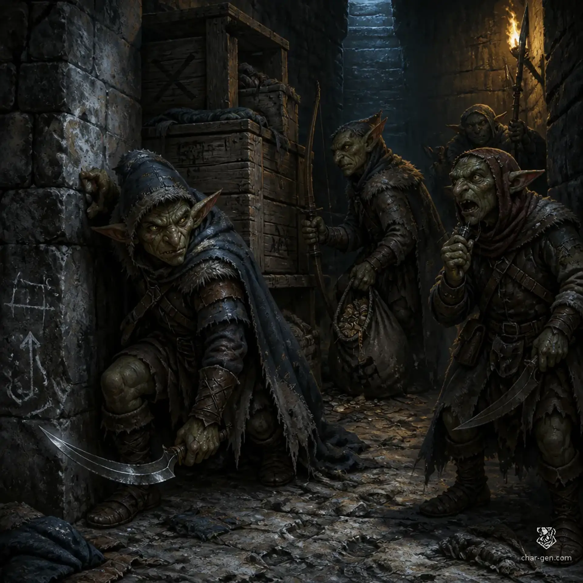 Goblin Patrol - AI-generated fantasy Monster