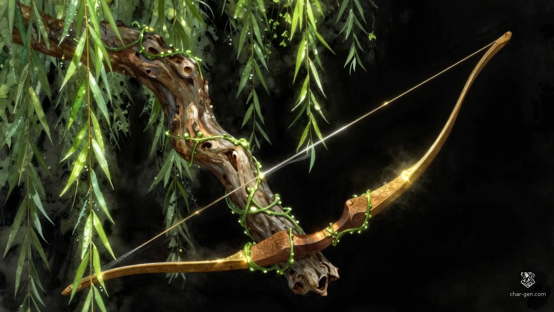 Sylvan Reach Shortbow | Fantasy Magic Item Generated by CharGen