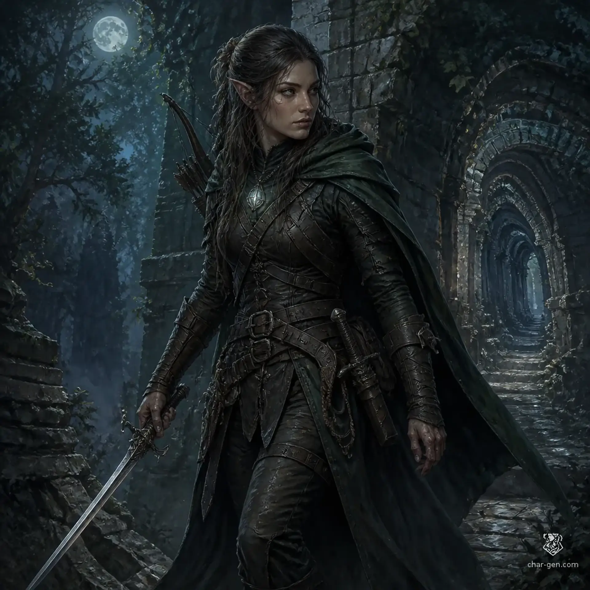 Elara Moonwhisper - AI-generated fantasy Character