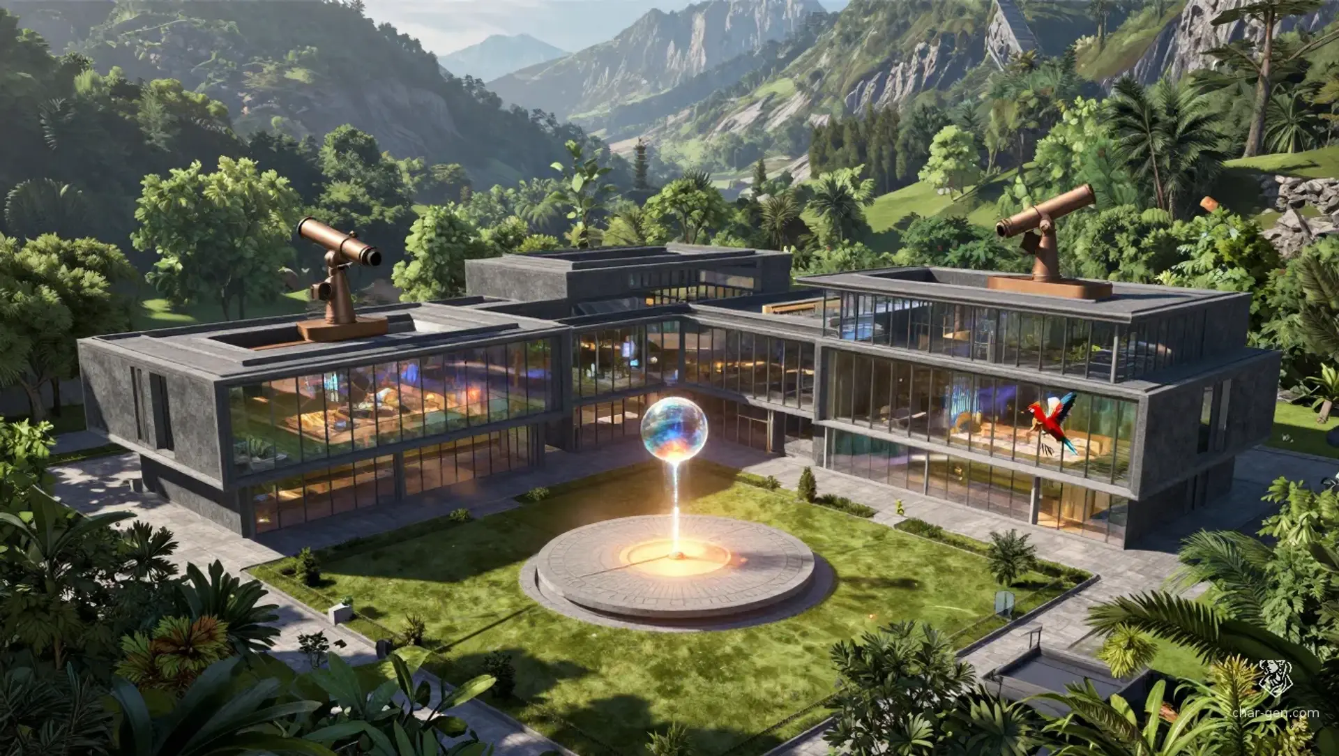 The Slate Academy - AI-generated fantasy Building