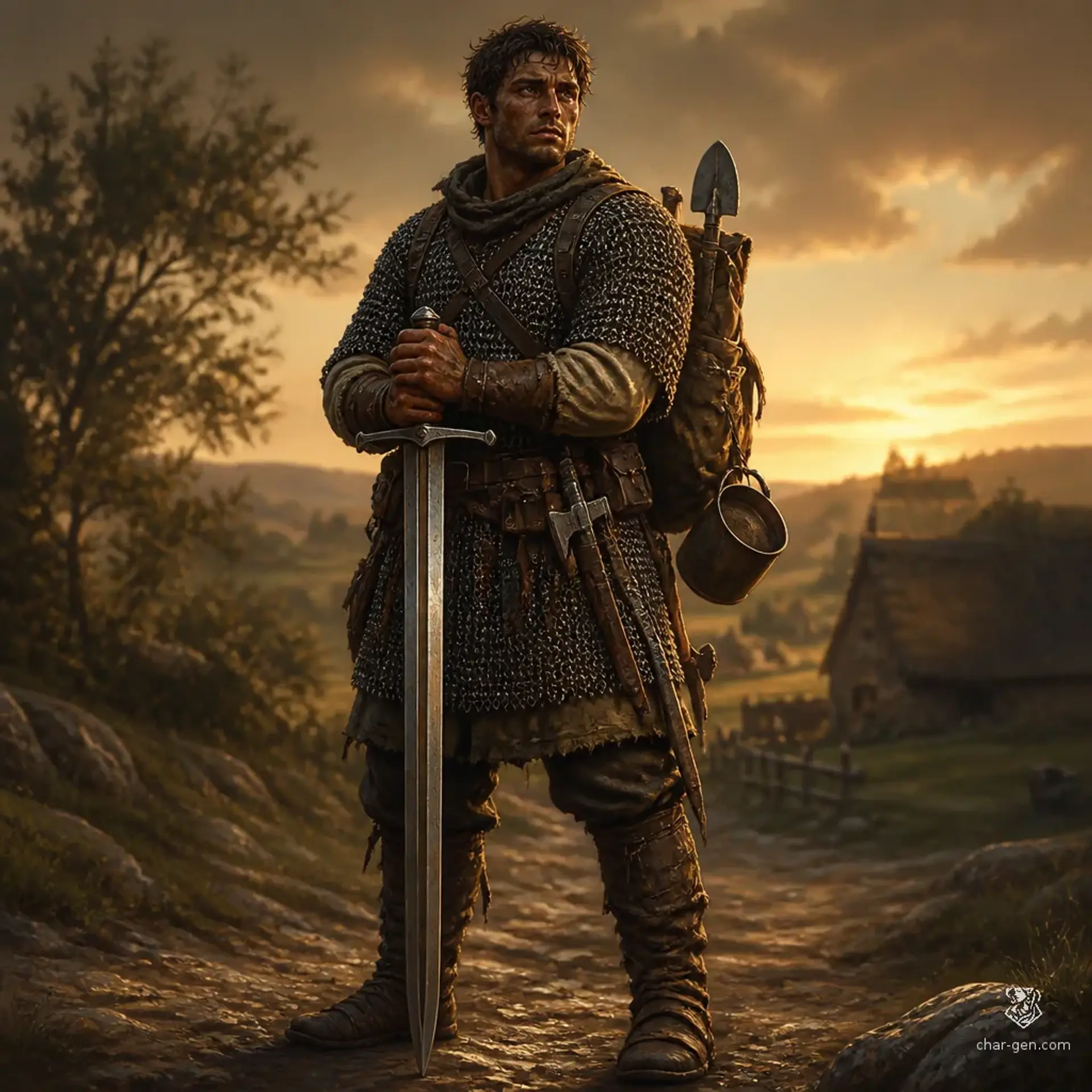 Garret Thorne - AI-generated fantasy Character