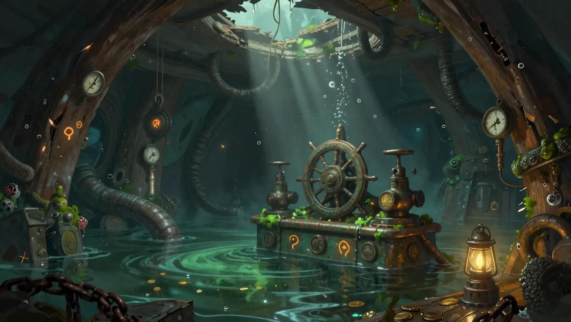 The Drowned Ballast Gate - AI-generated fantasy Puzzle