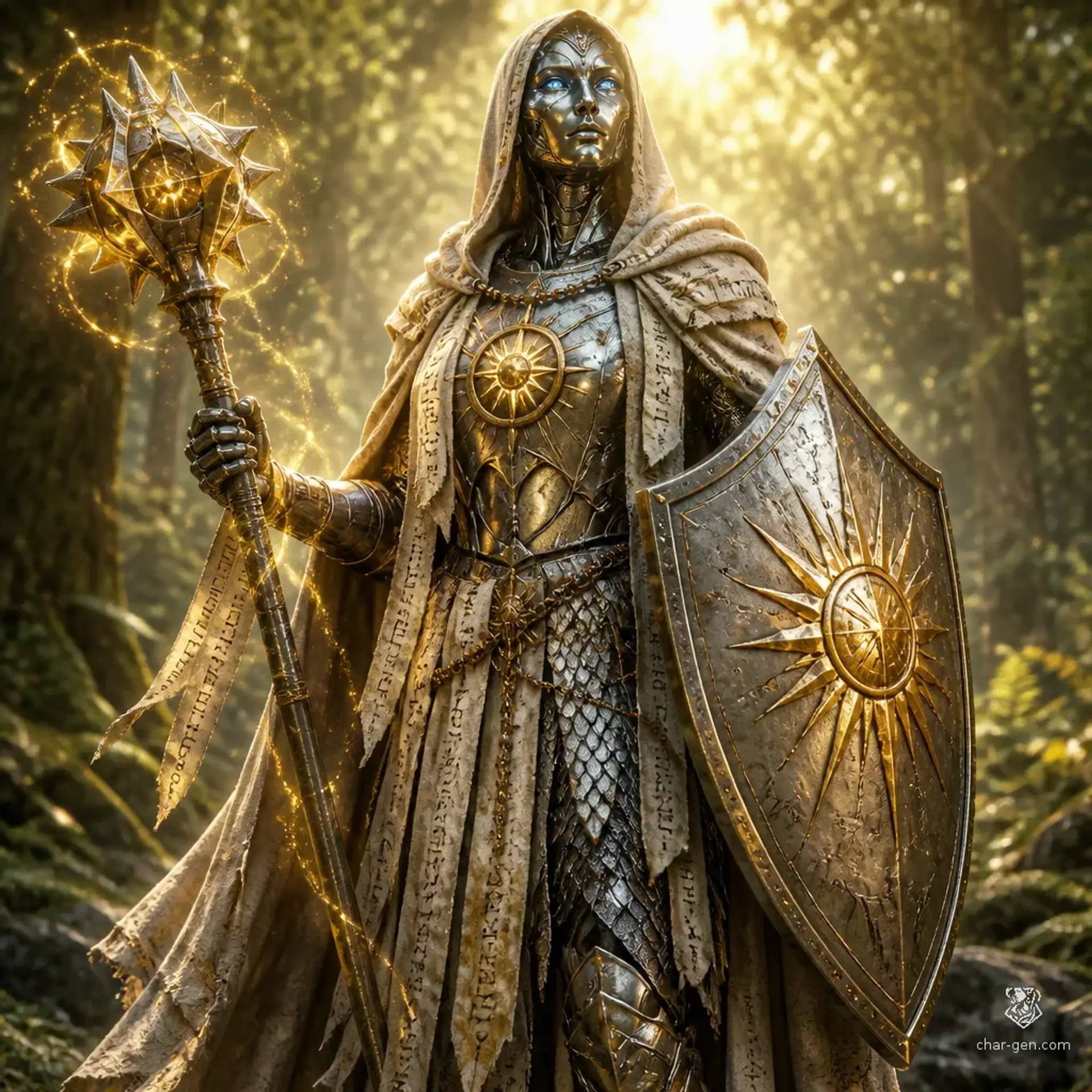 Sister-Unit Halcyon - AI-generated fantasy Character