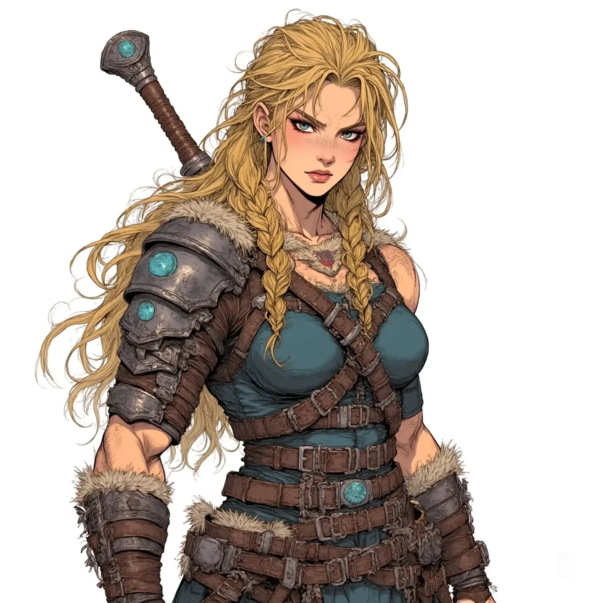 Brynja Goldvein - AI-generated fantasy NPC