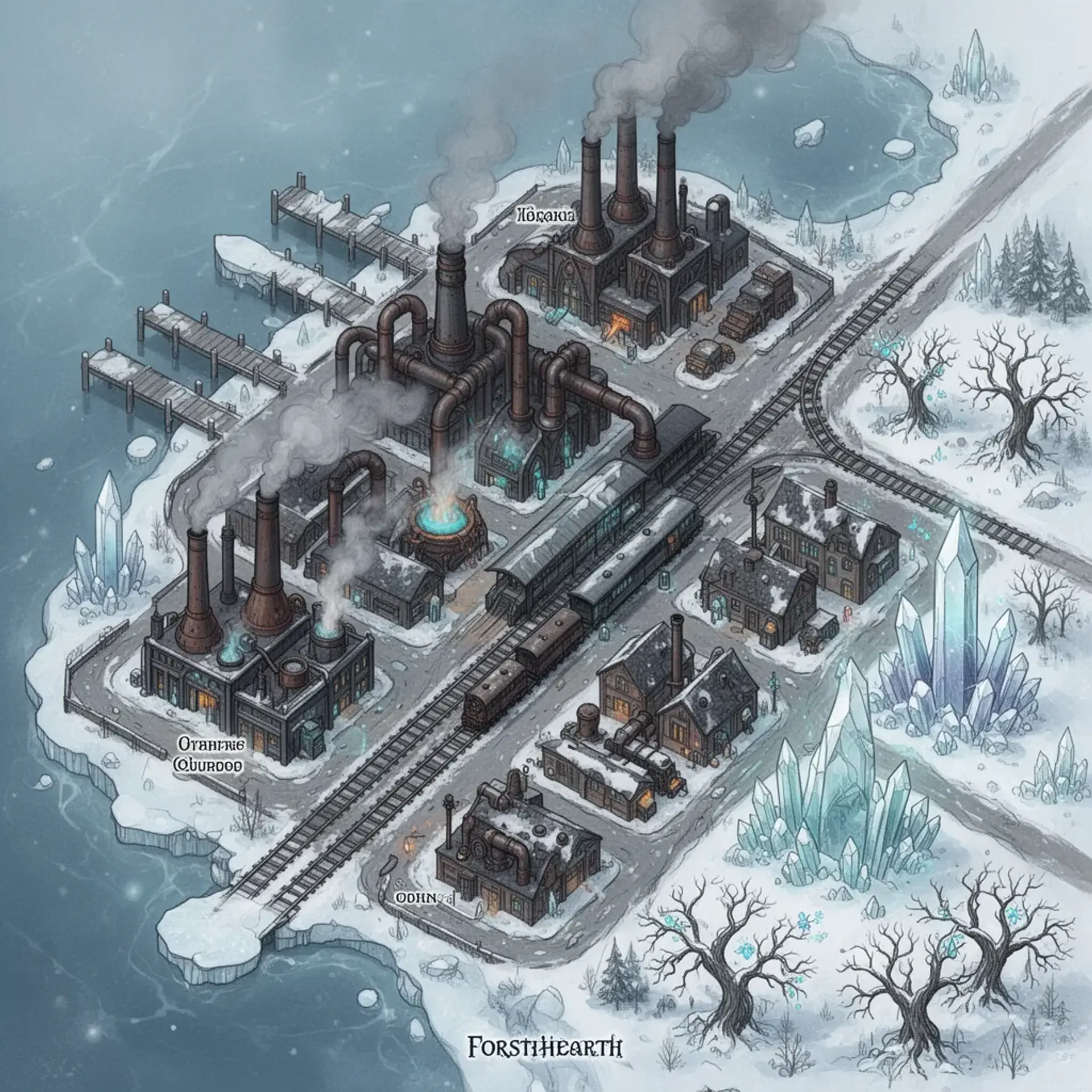 Frosthearth - AI-generated fantasy Settlement