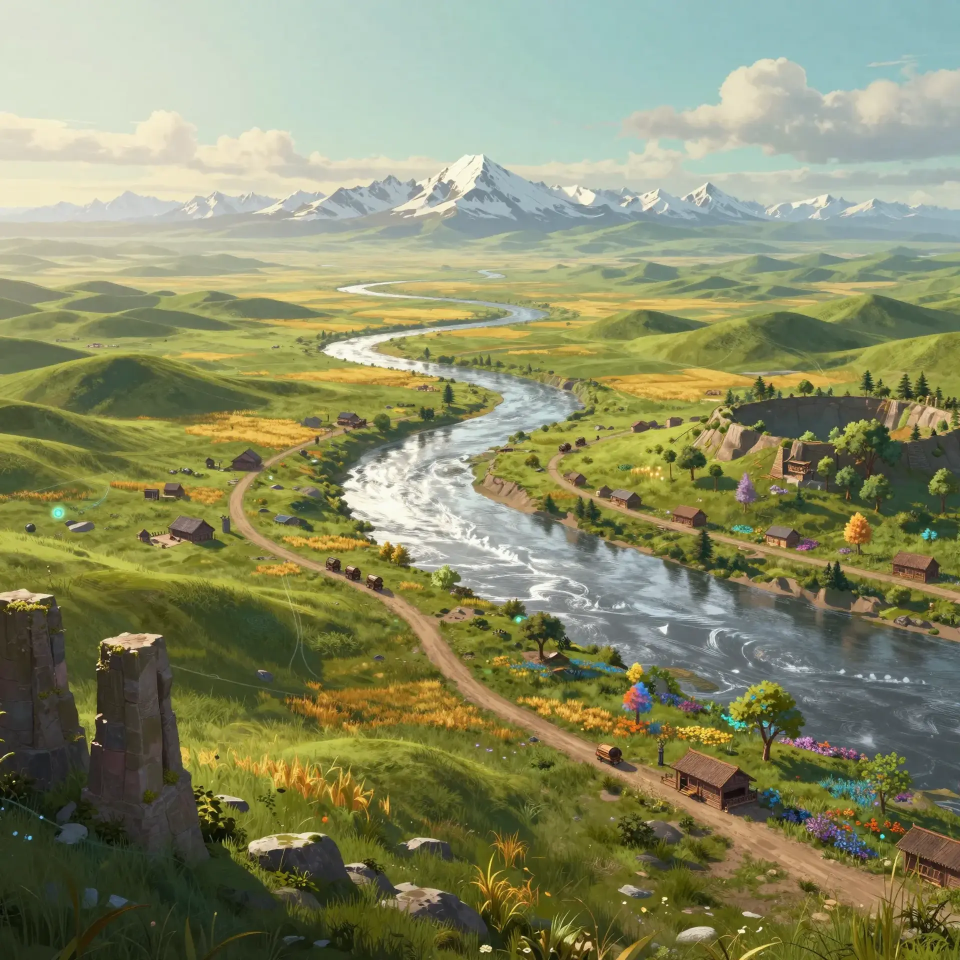 The Verdant Reach - AI-generated fantasy Region