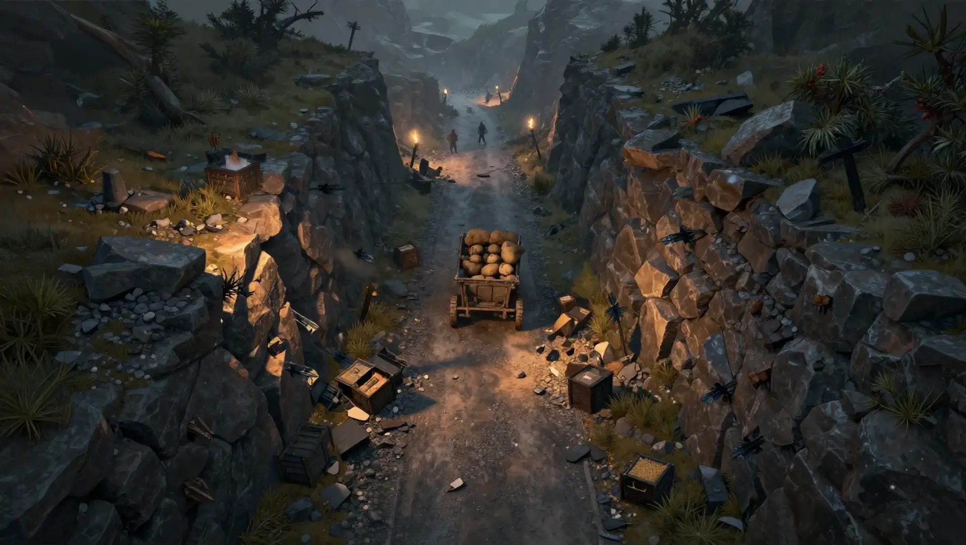 Hold the Caravan at Dusawn Pass - AI-generated fantasy Encounter