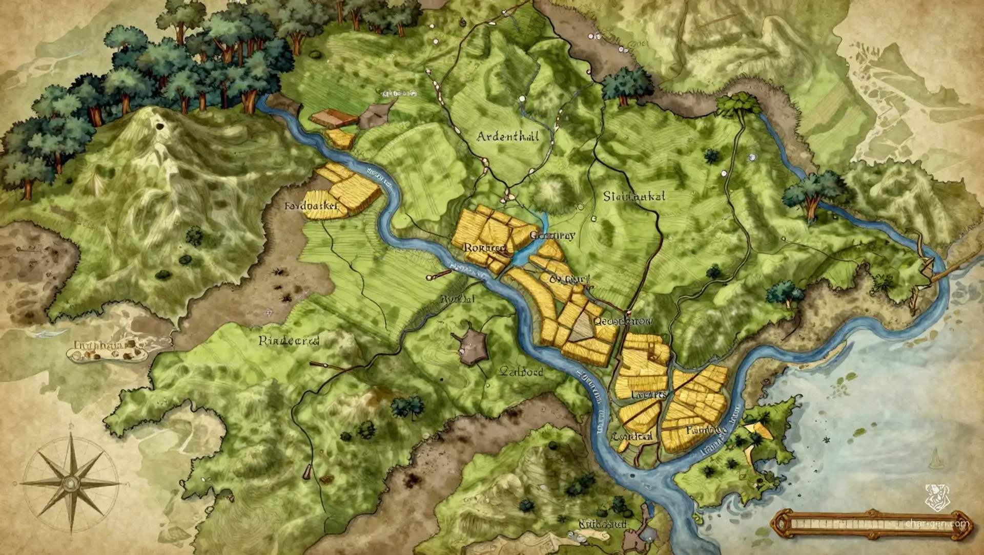 Ardenthall - AI-generated fantasy Region
