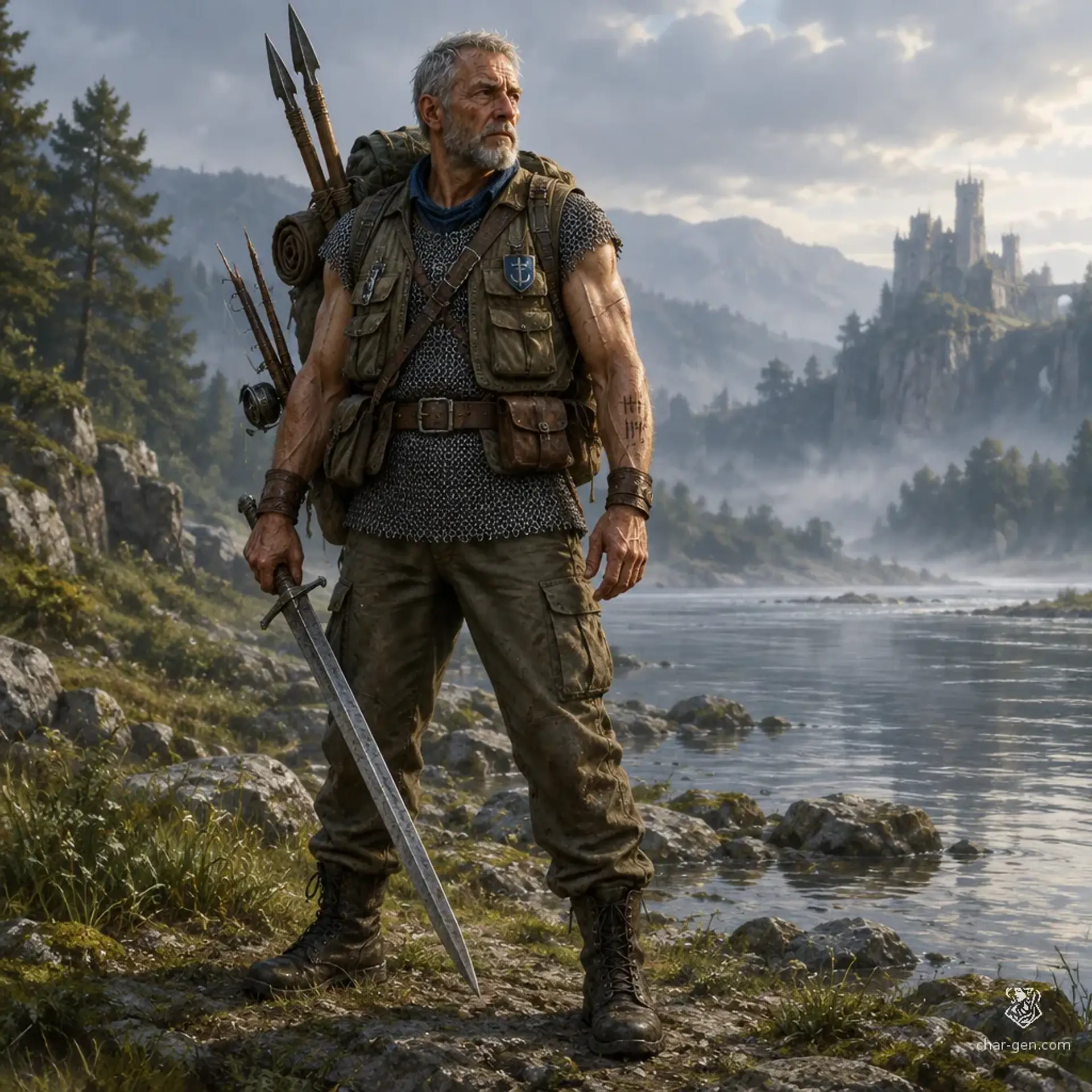 Fisher - AI-generated fantasy Character