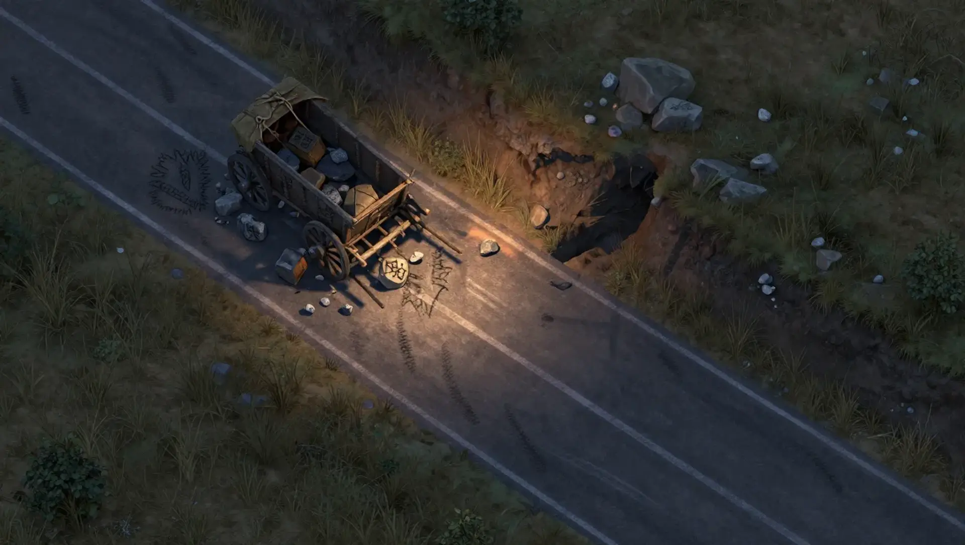 What Happened at the Broken Wagon - AI-generated fantasy Encounter