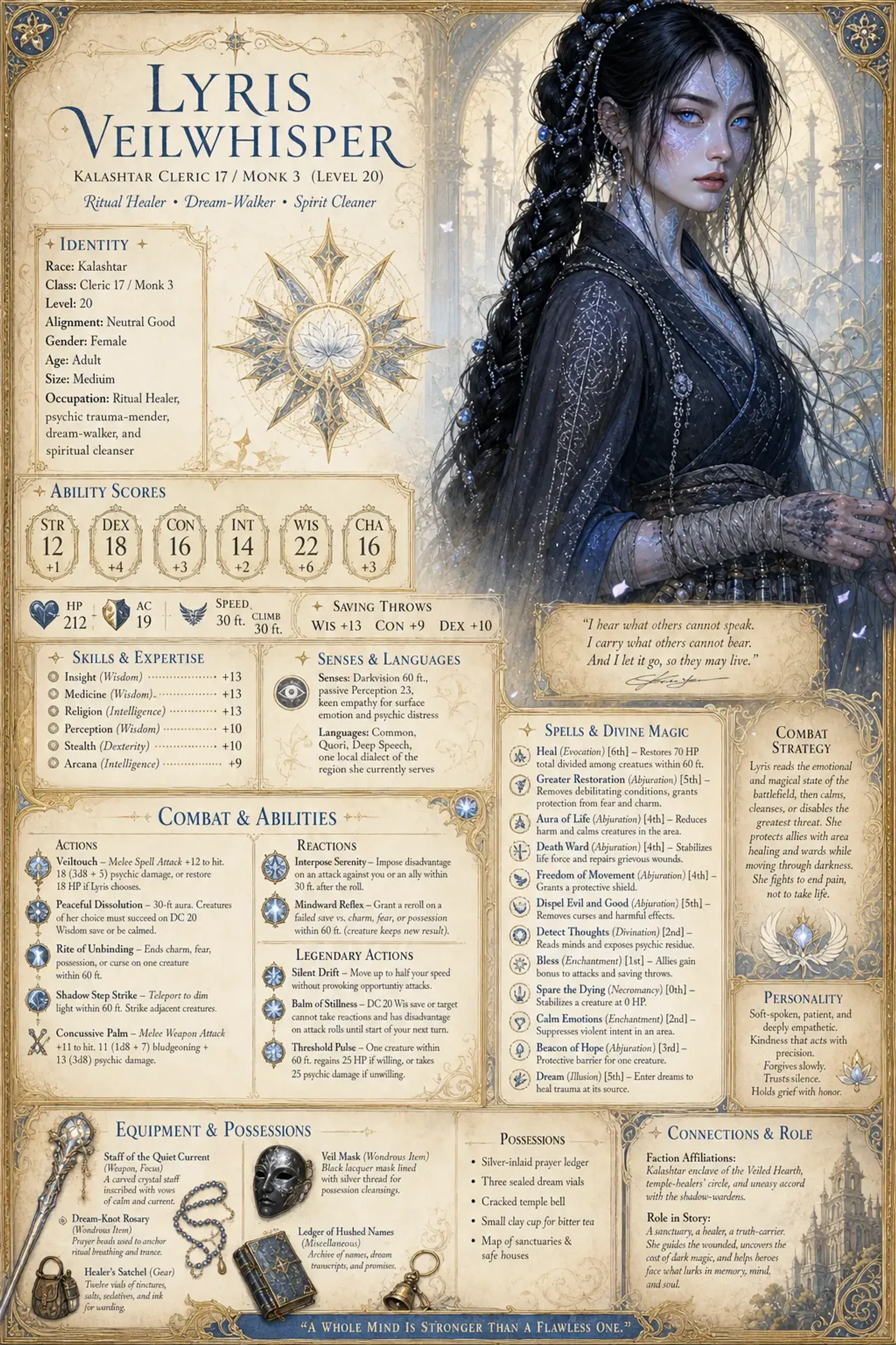 Lyris Veilwhisper - AI-generated fantasy NPC
