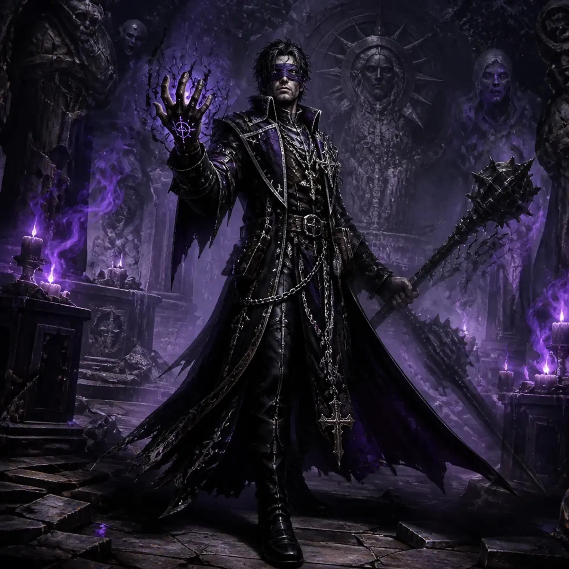 Inquisitor Malachi Shadowbinder - AI-generated fantasy Monster
