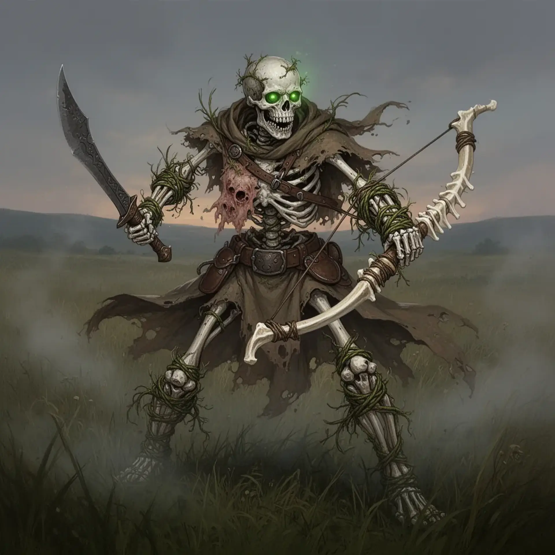 Grassland Boneharrier - AI-generated fantasy Monster