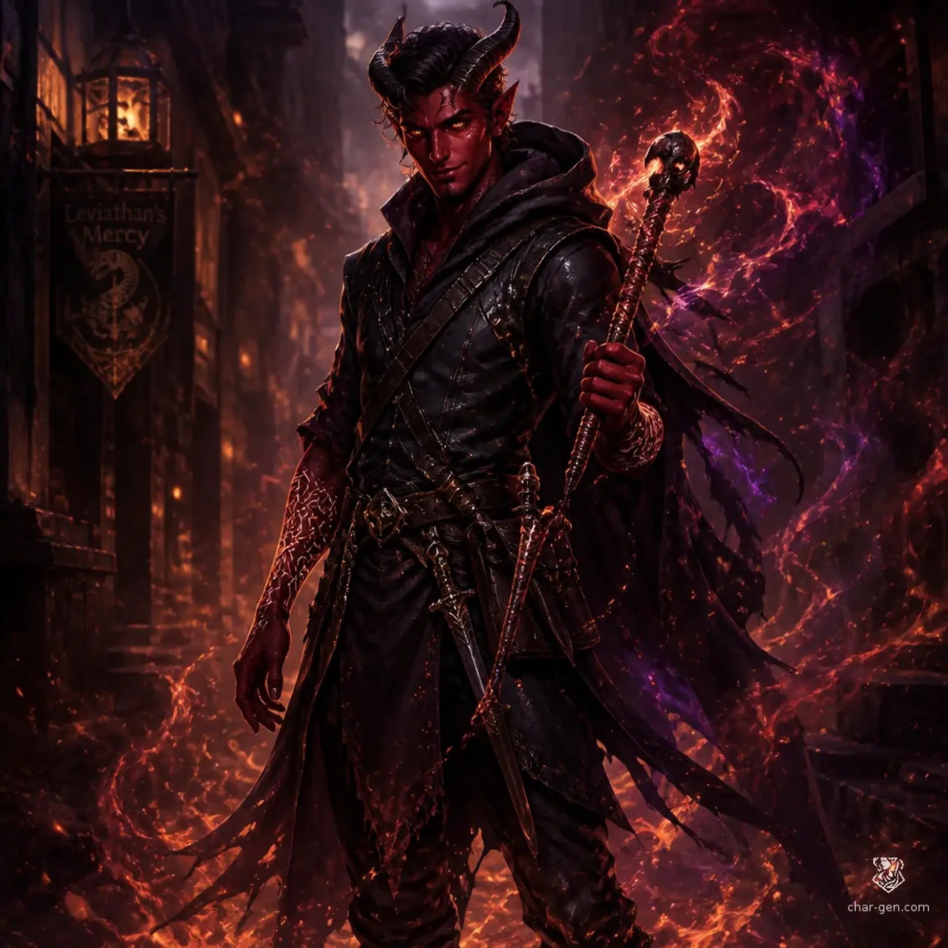 Varek Ashcoil - AI-generated fantasy Character