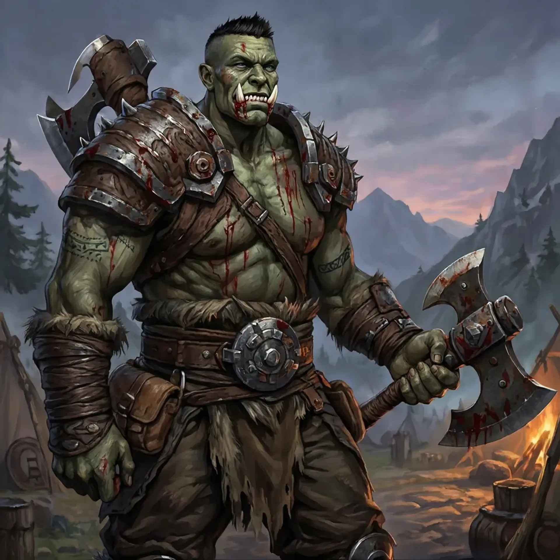 Chieftain Krug Iron-Graft Thokk - AI-generated fantasy NPC