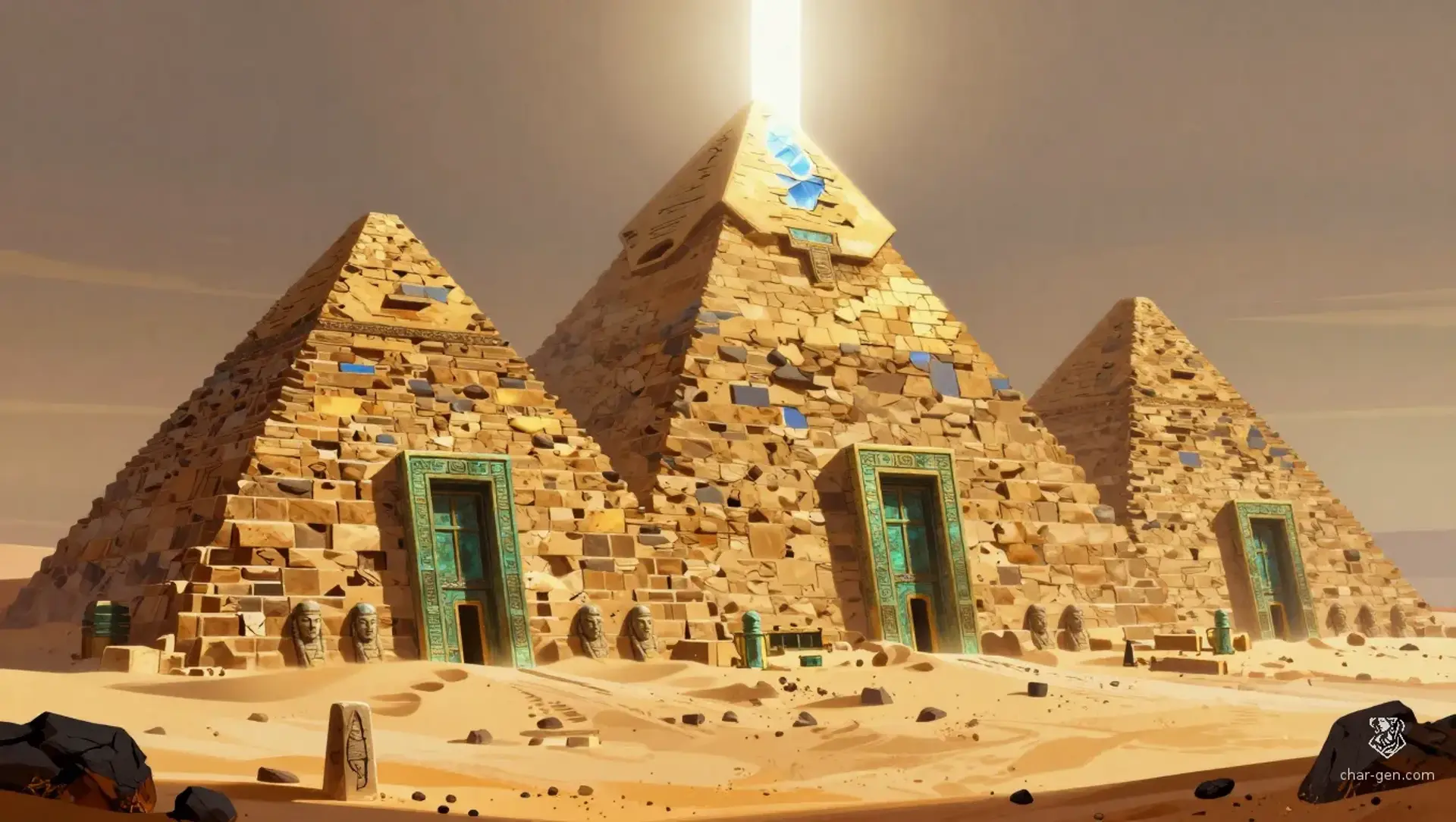 The Three Altars - AI-generated fantasy Building