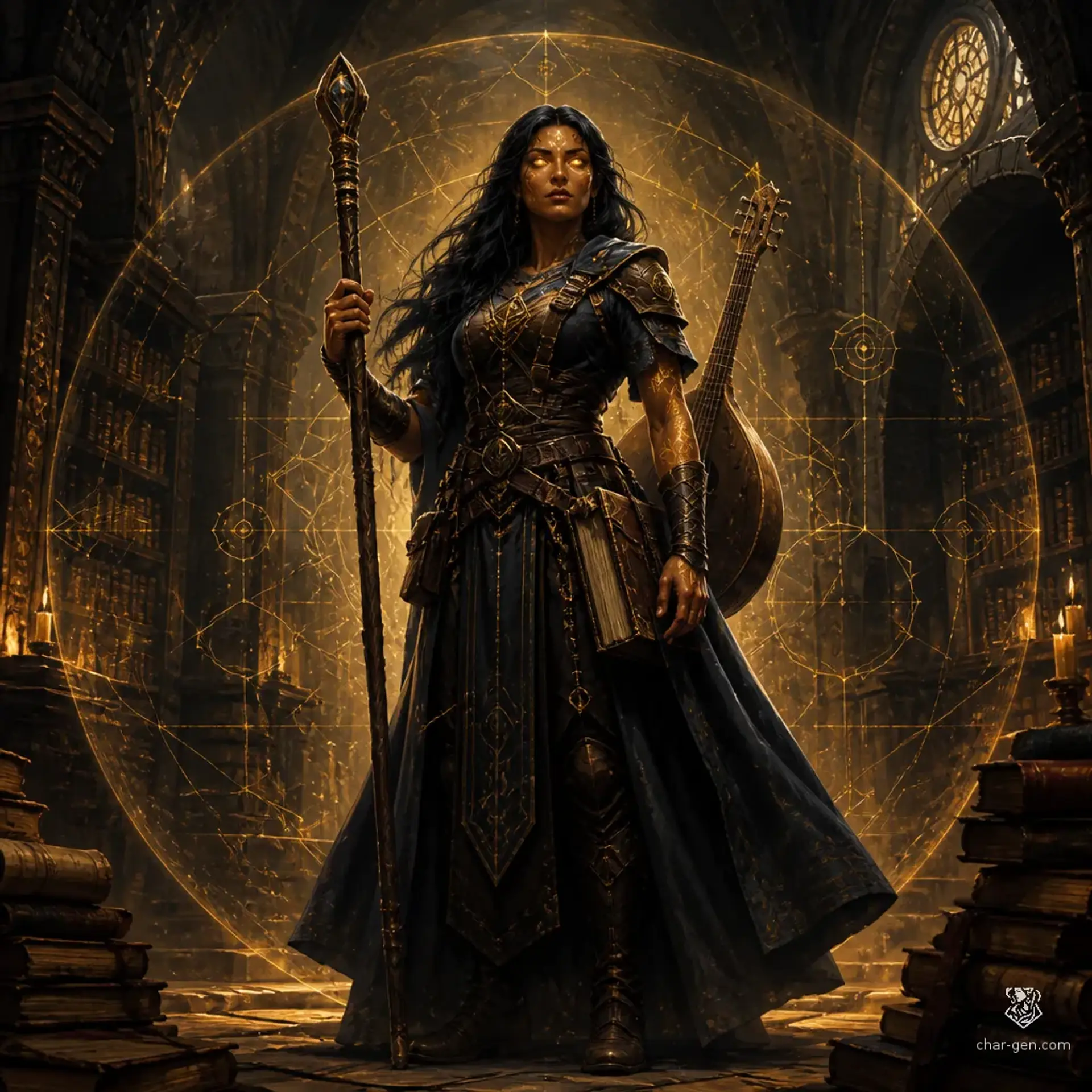 Elara Shield-Singer - AI-generated fantasy Character