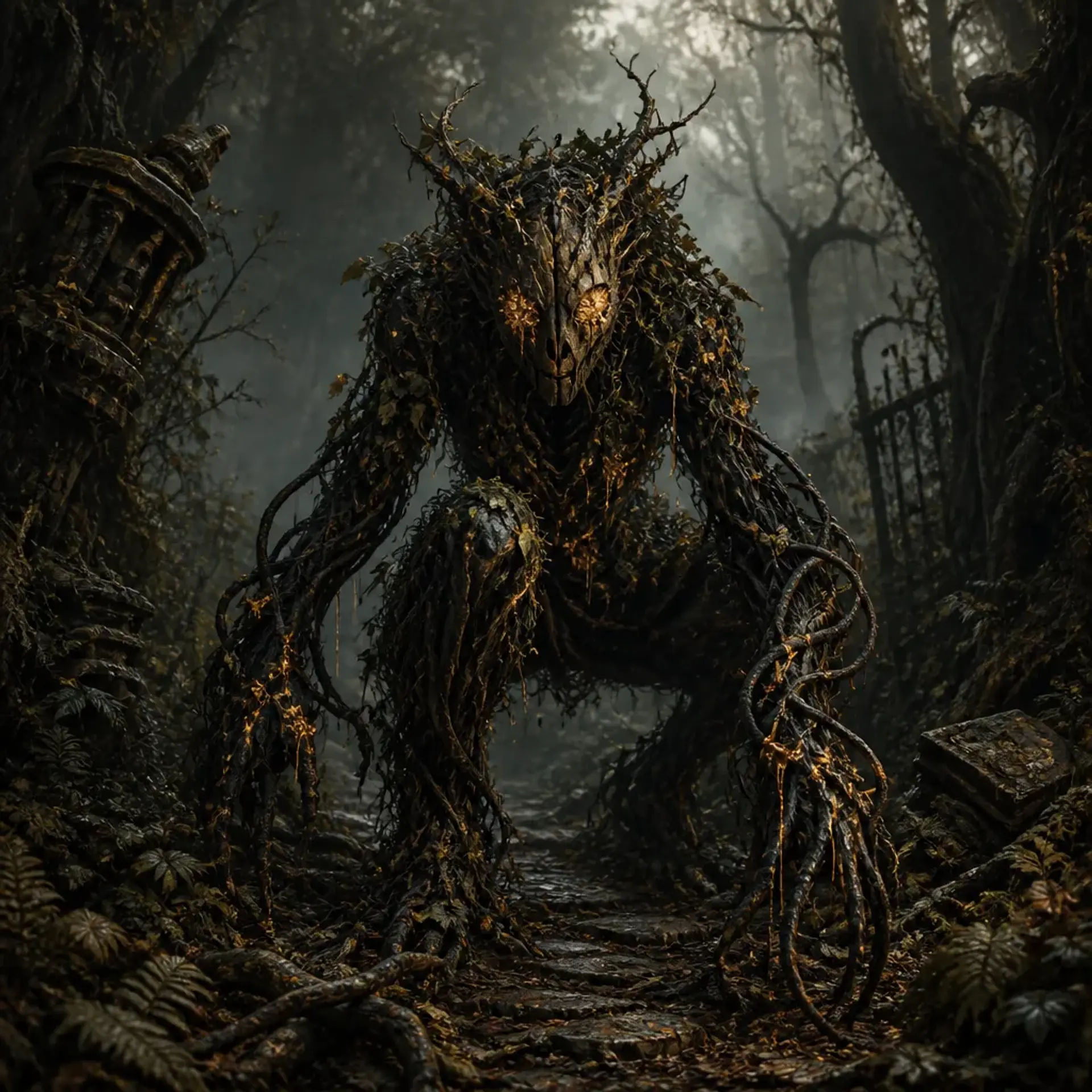 Vine Blight Guardians - AI-generated fantasy Monster