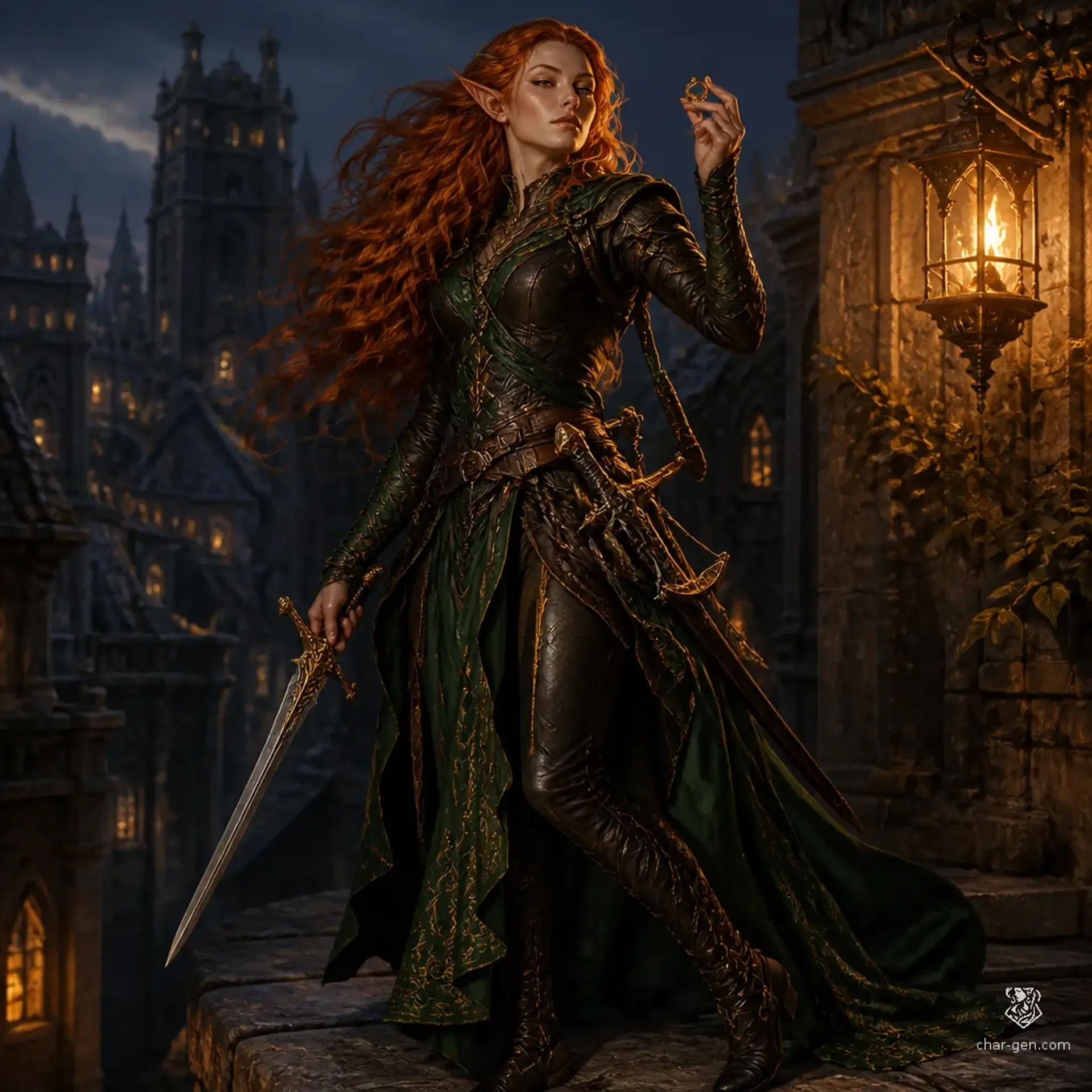 Sylvarra Sun-Thistle - AI-generated fantasy Character
