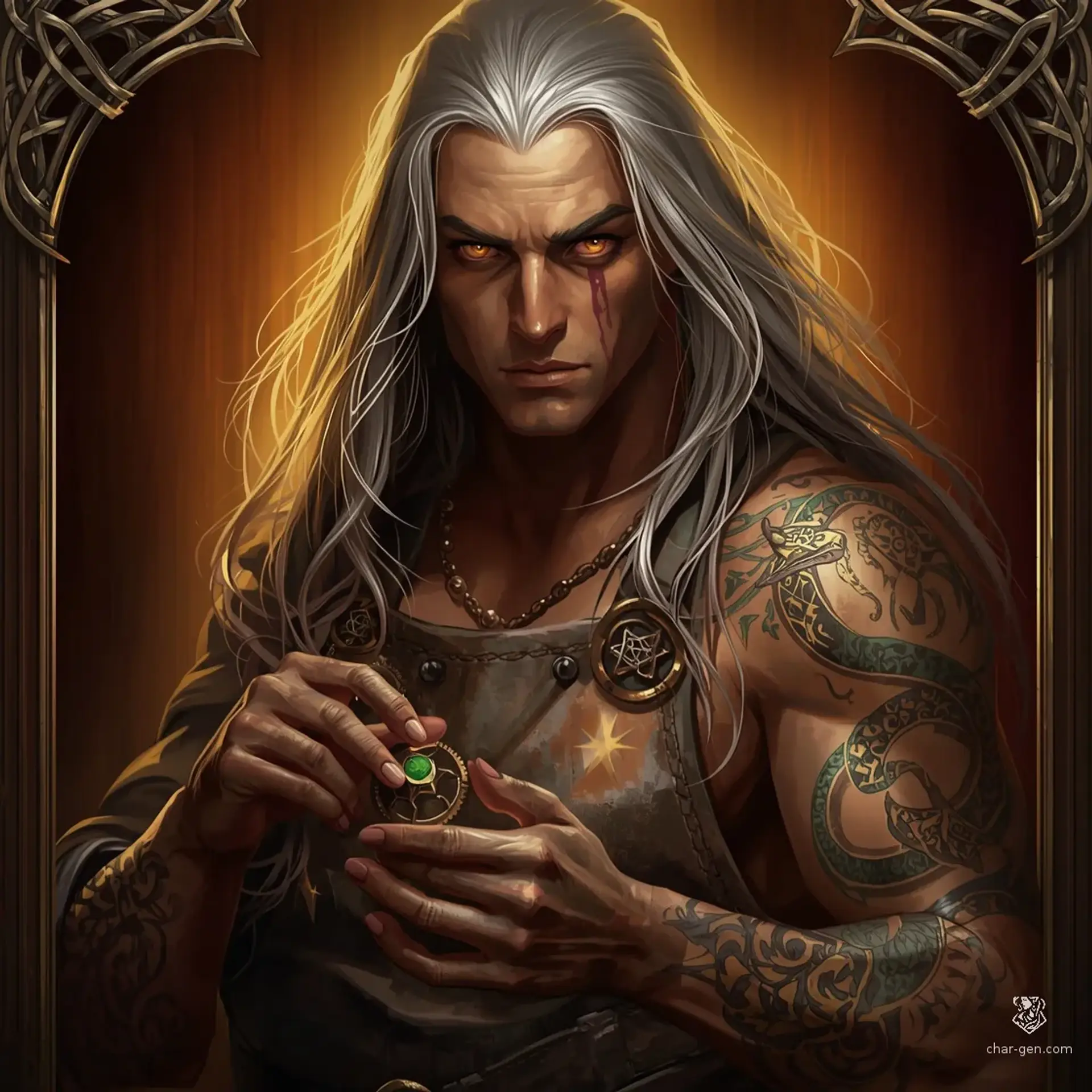 Lughon Silex-Tongue - AI-generated fantasy NPC