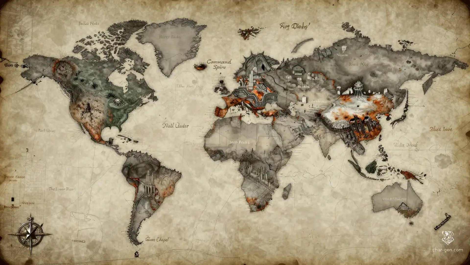 The Gray March - AI-generated fantasy World