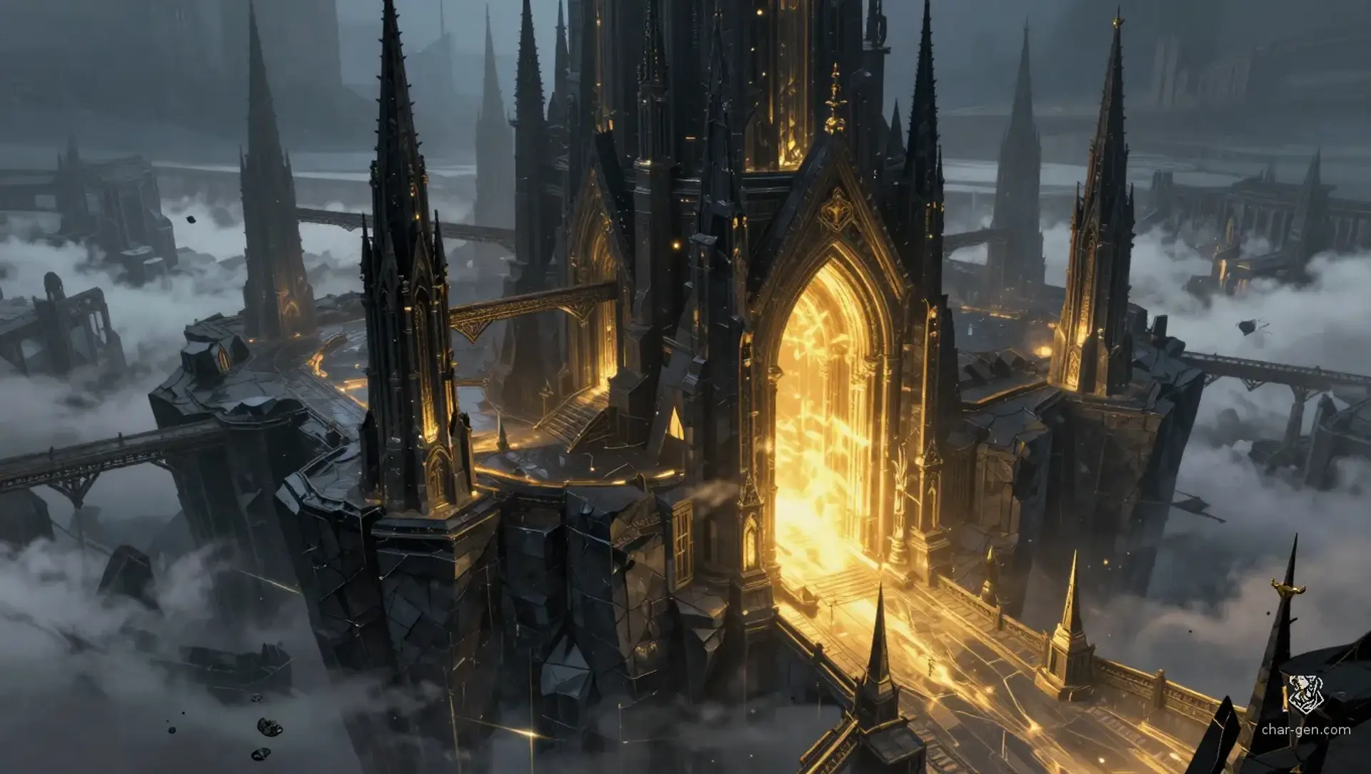The Crown of Blackstone - AI-generated fantasy Settlement