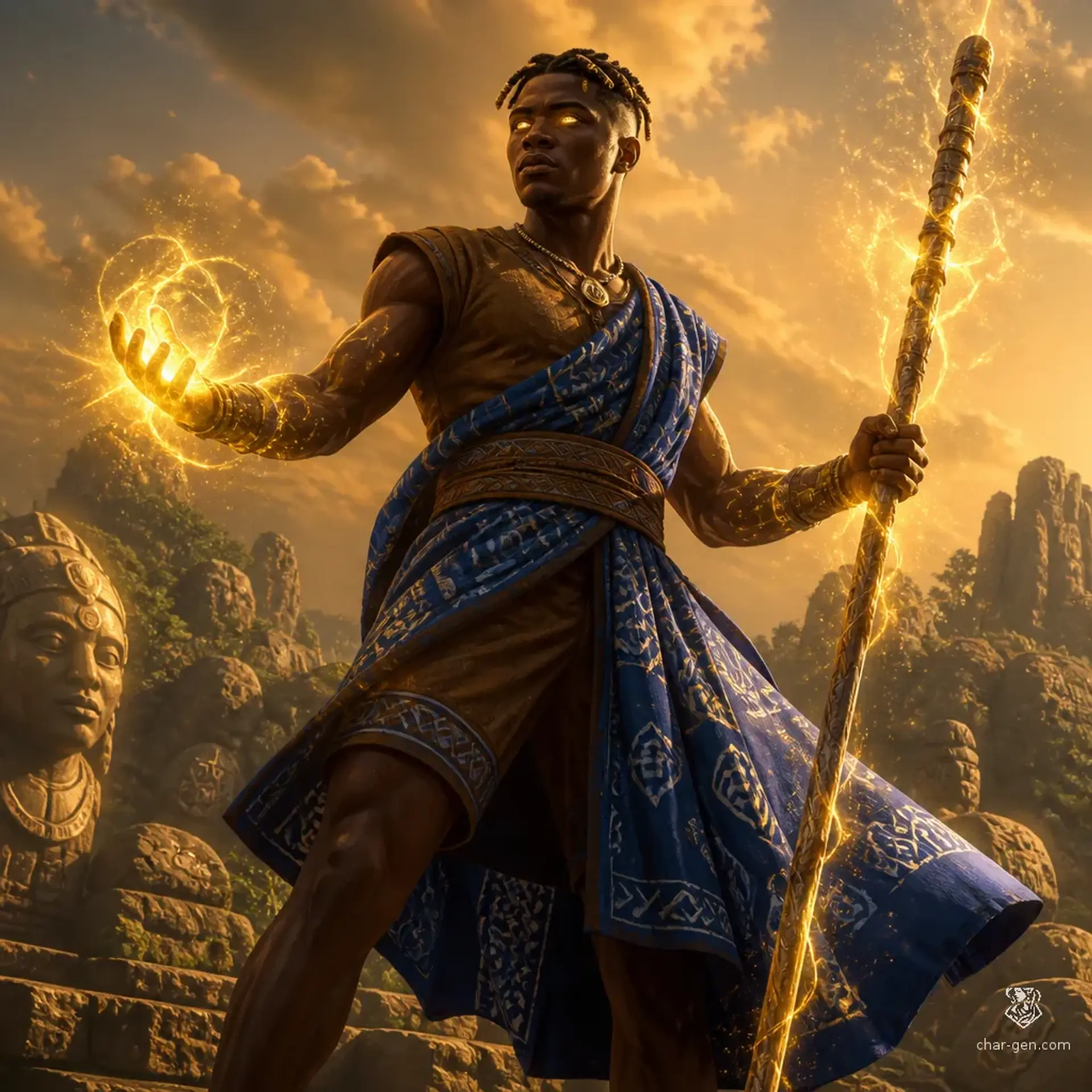 Akanni Owoade - AI-generated fantasy Character
