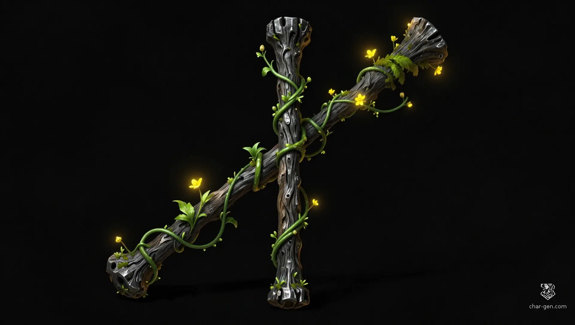 Ironbark Mercy-Staff | Fantasy Magic Item Generated by CharGen