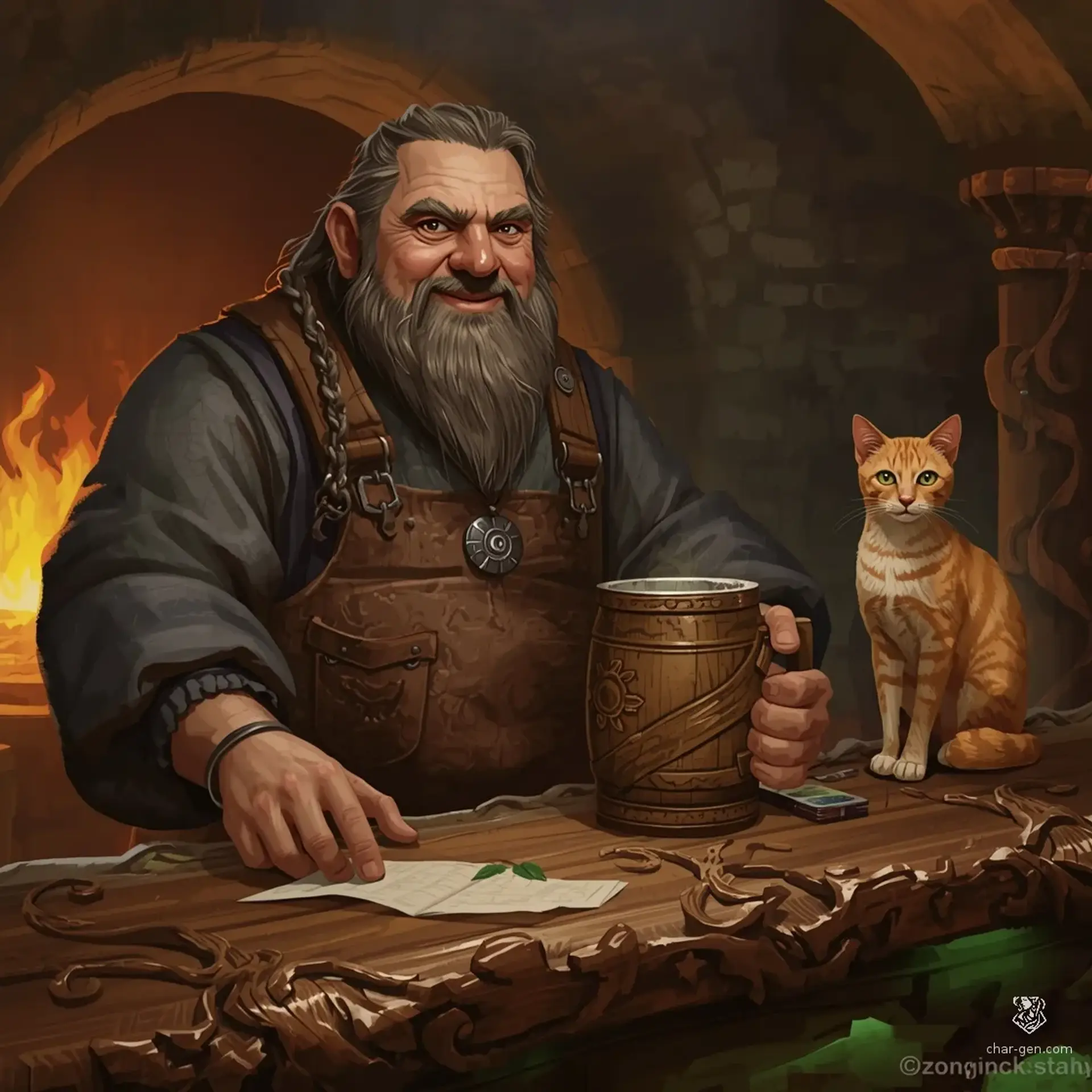 The Ember and Oak - AI-generated fantasy Tavern